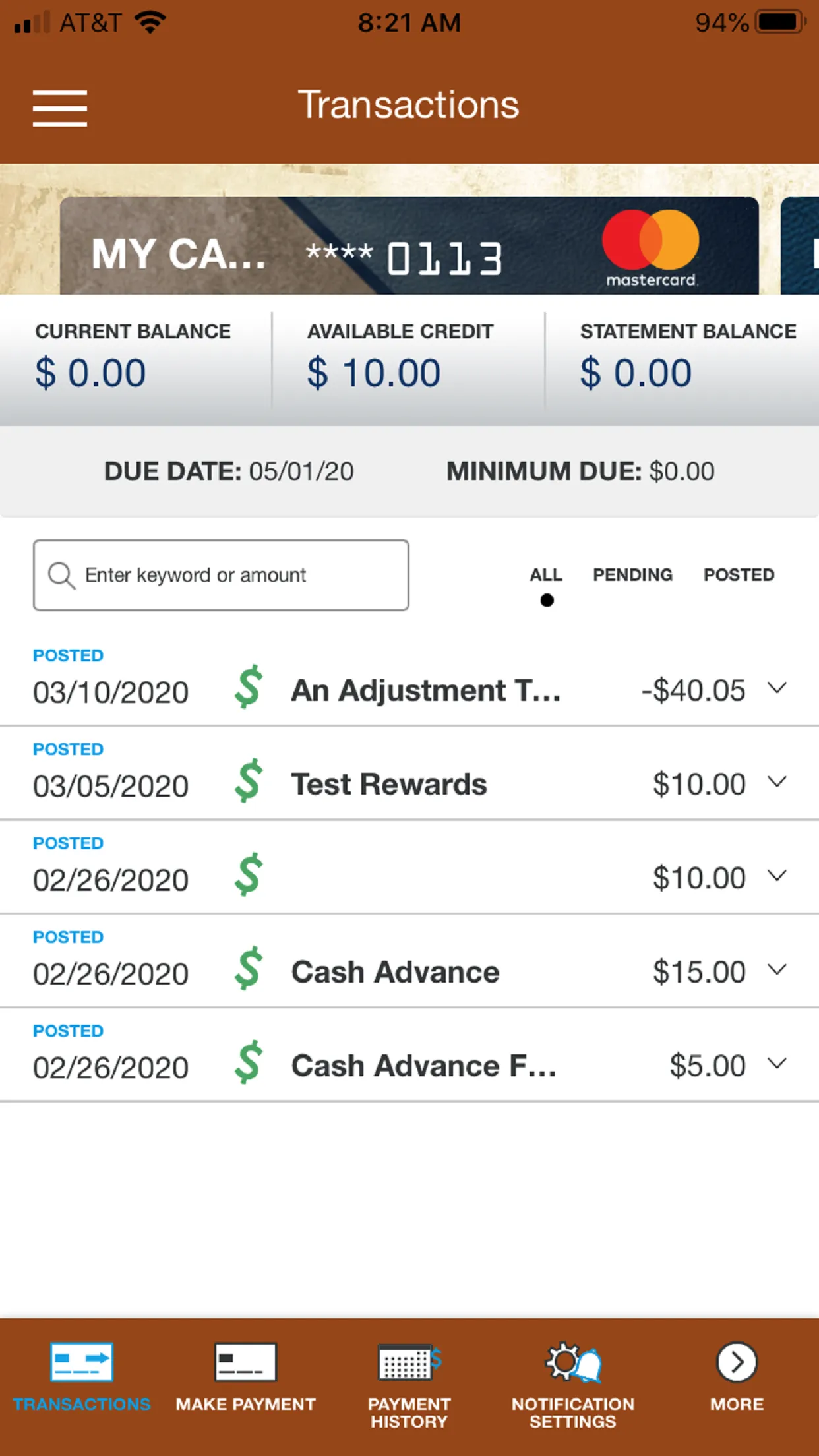 MTFCU Card | Indus Appstore | Screenshot