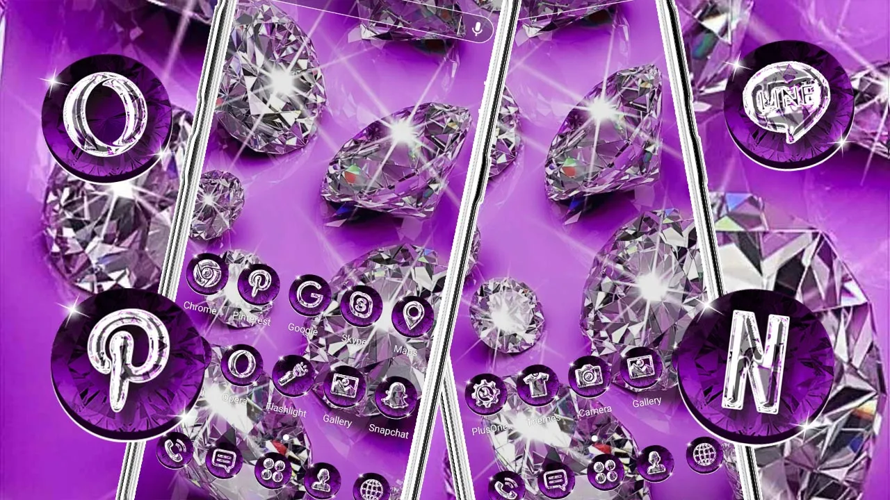 Purple Diamond Launcher Theme | Indus Appstore | Screenshot