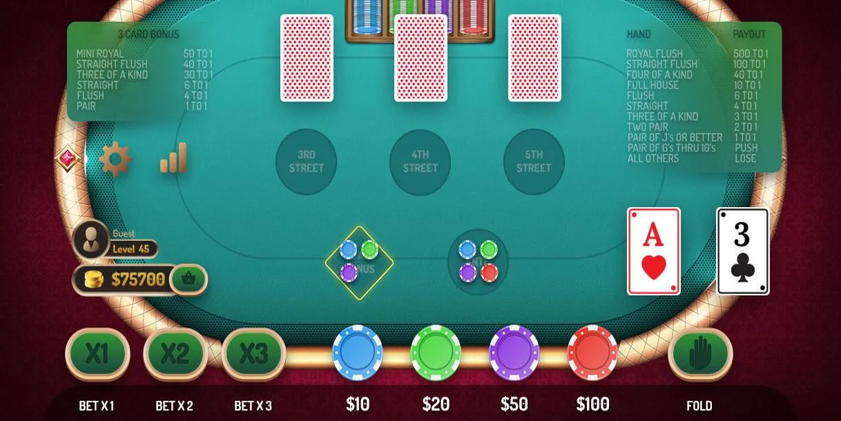 Mississippi Stud Poker | Indus Appstore | Screenshot