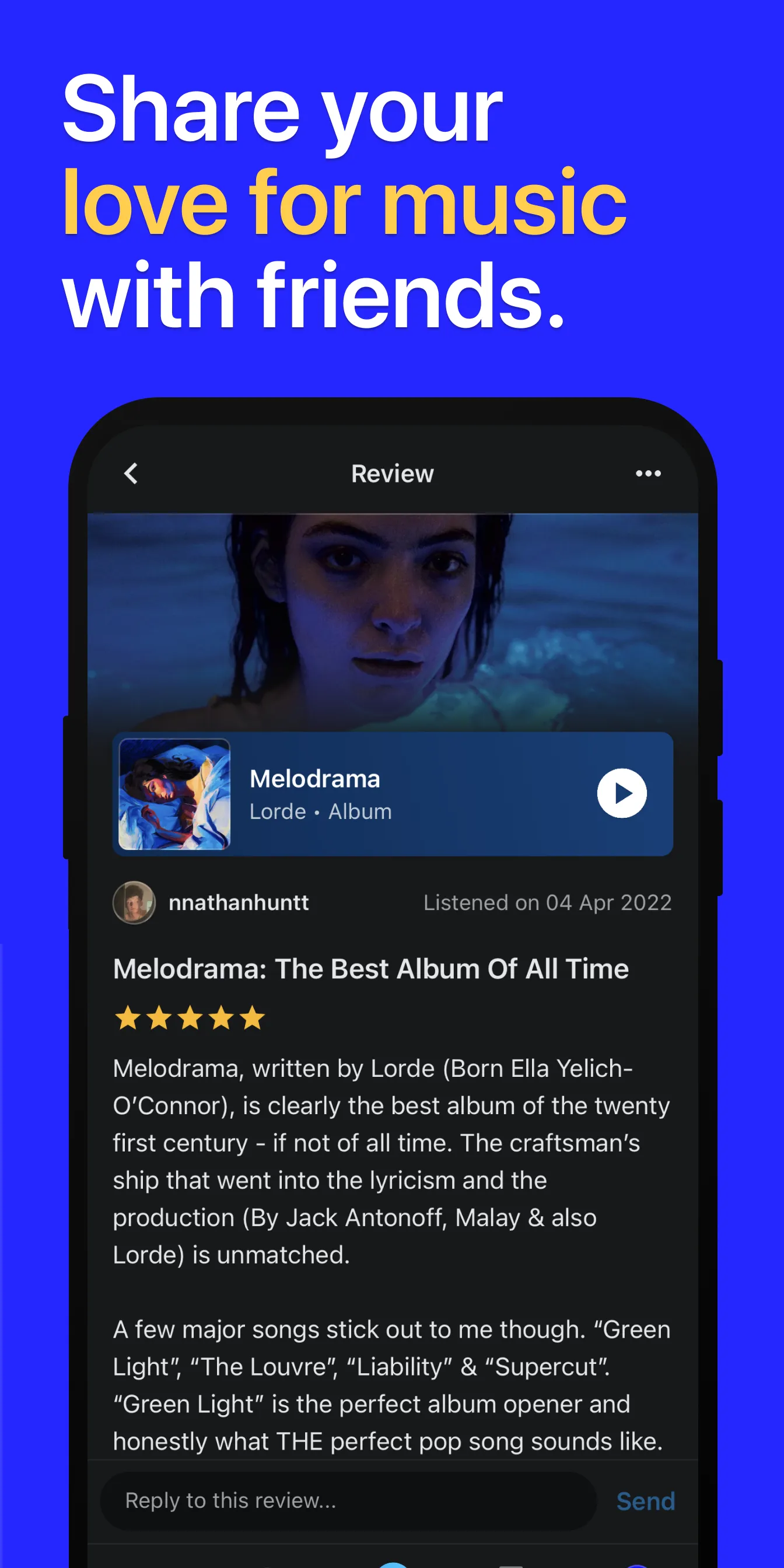 Musicboard: Music Reviews | Indus Appstore | Screenshot