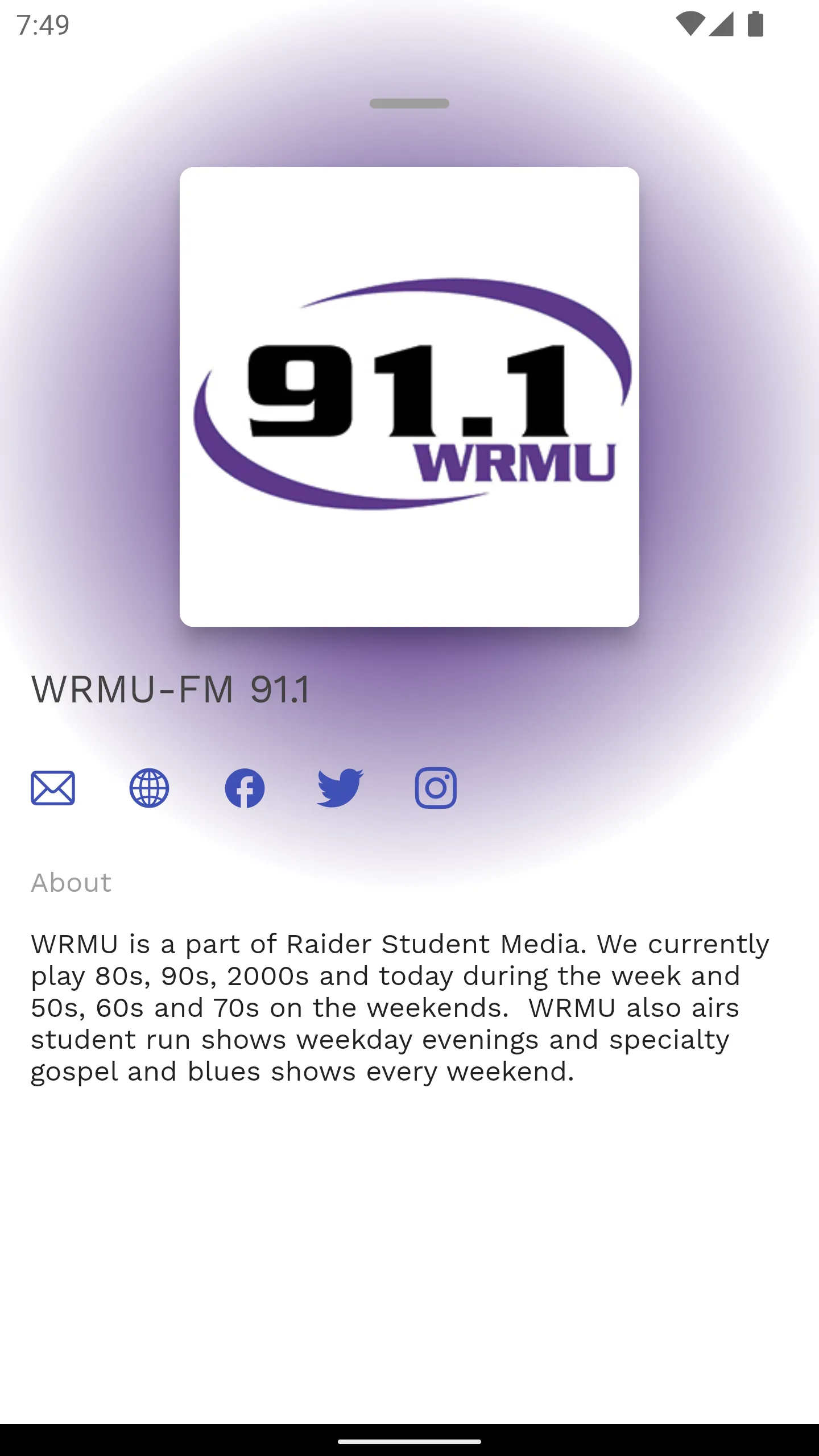 WRMU Radio | Indus Appstore | Screenshot