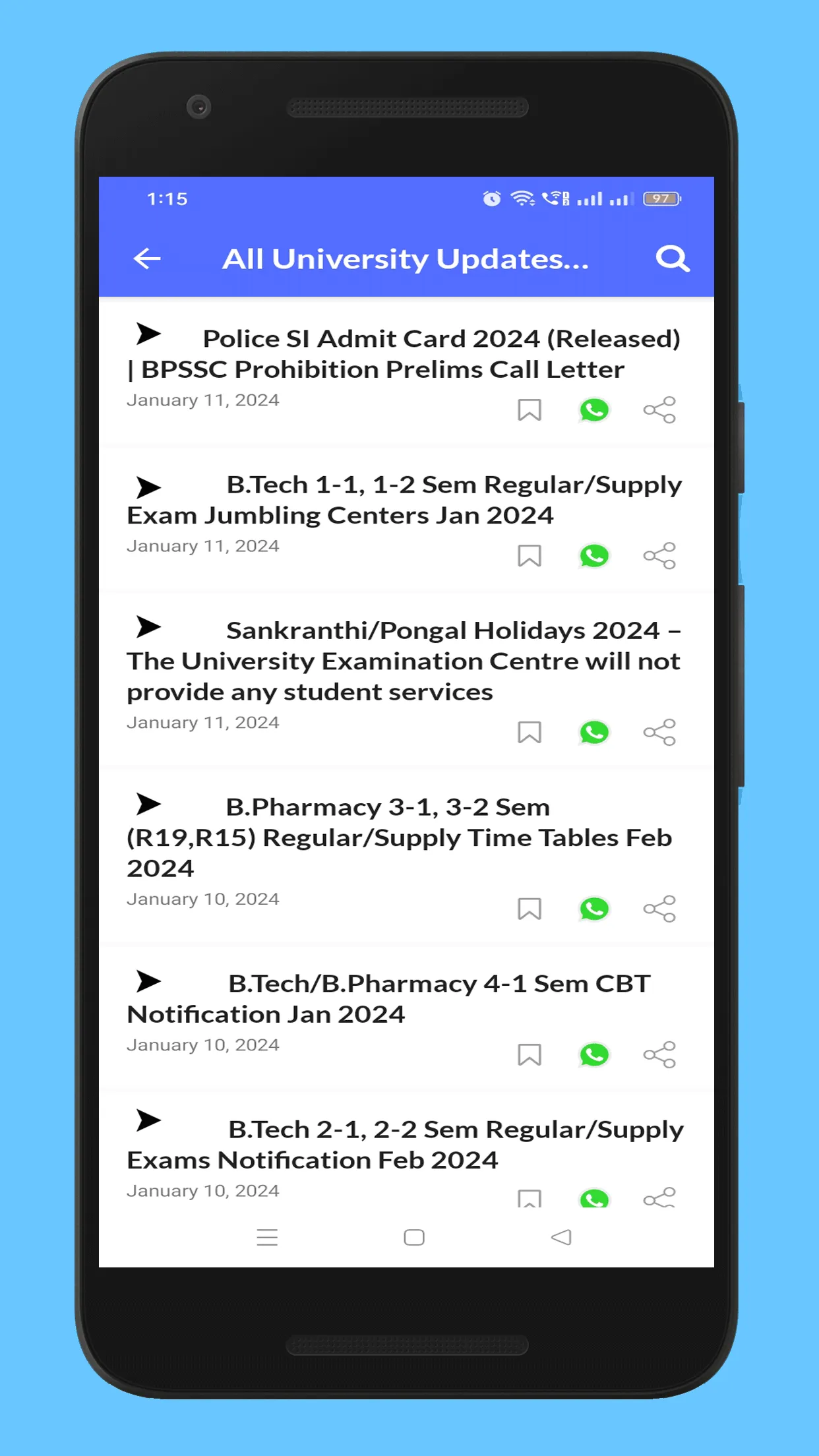 JNTU Fast Updates - University | Indus Appstore | Screenshot