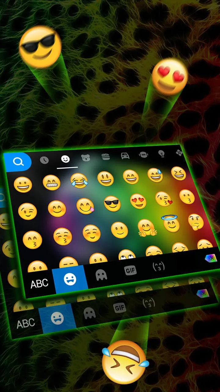 Neon Leopard Keyboard Theme | Indus Appstore | Screenshot