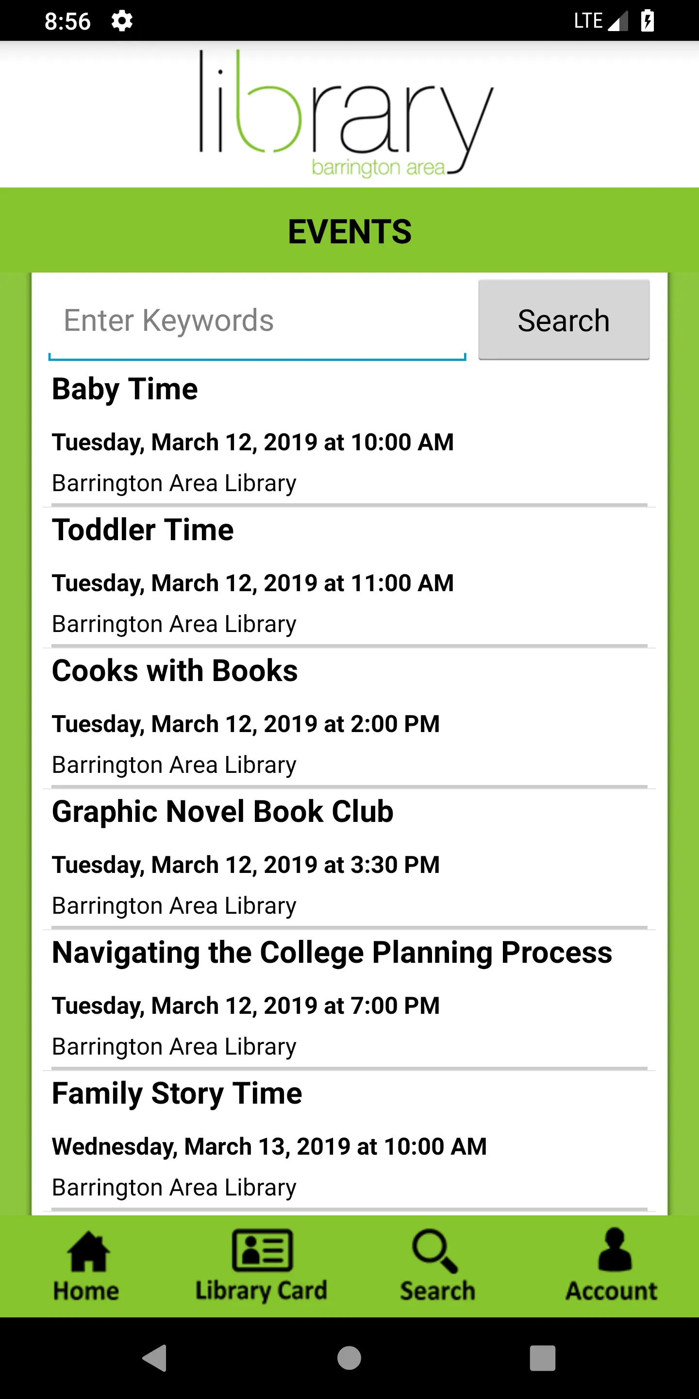 Barrington Area Library | Indus Appstore | Screenshot