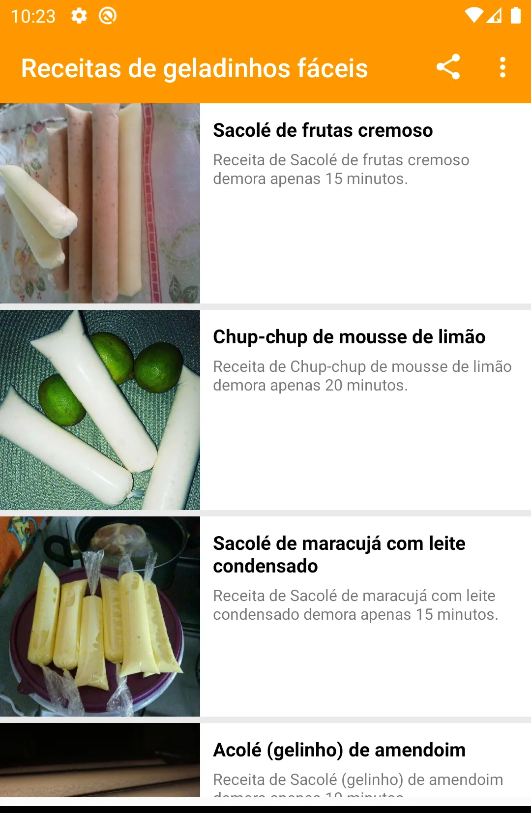 Receitas de geladinhos fáceis | Indus Appstore | Screenshot