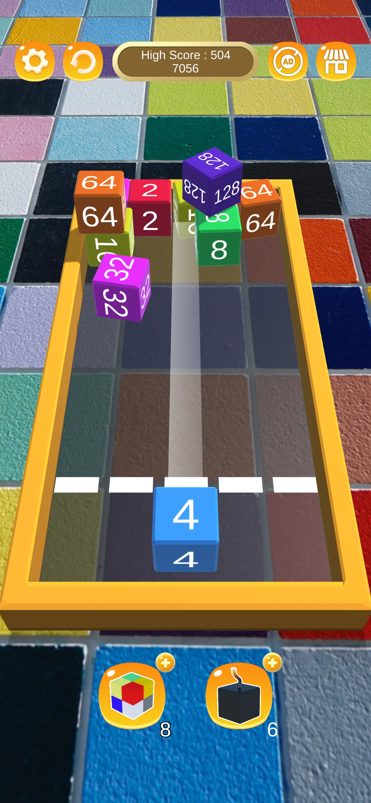 Chain Cube Merge: 2048 3D Game | Indus Appstore | Screenshot