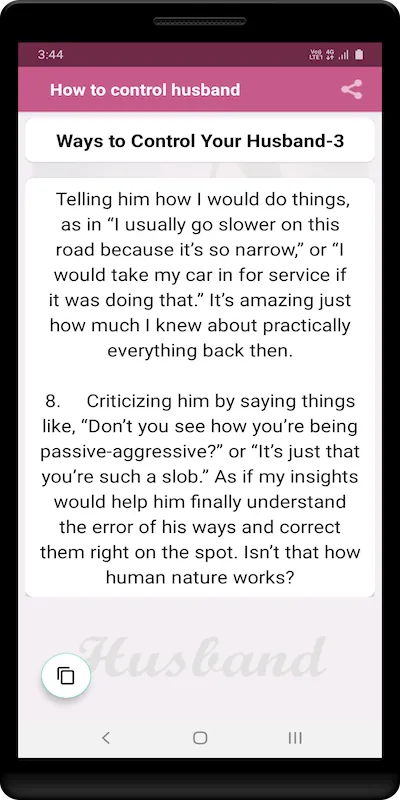 How to control husband | Indus Appstore | Screenshot