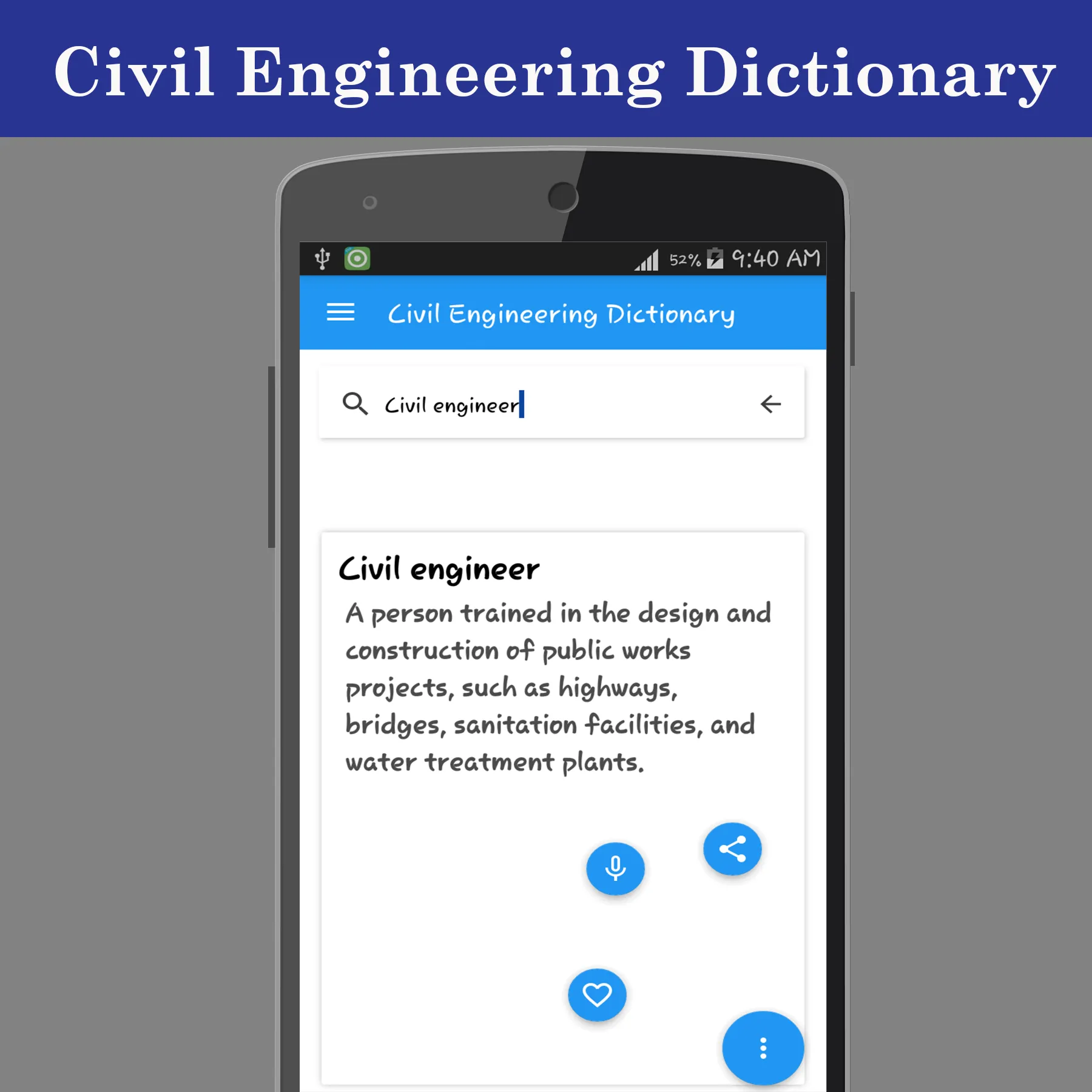 Civil Engineering Dictionary | Indus Appstore | Screenshot