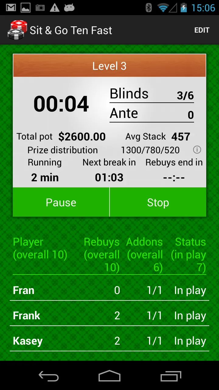 Poker Timer | Indus Appstore | Screenshot