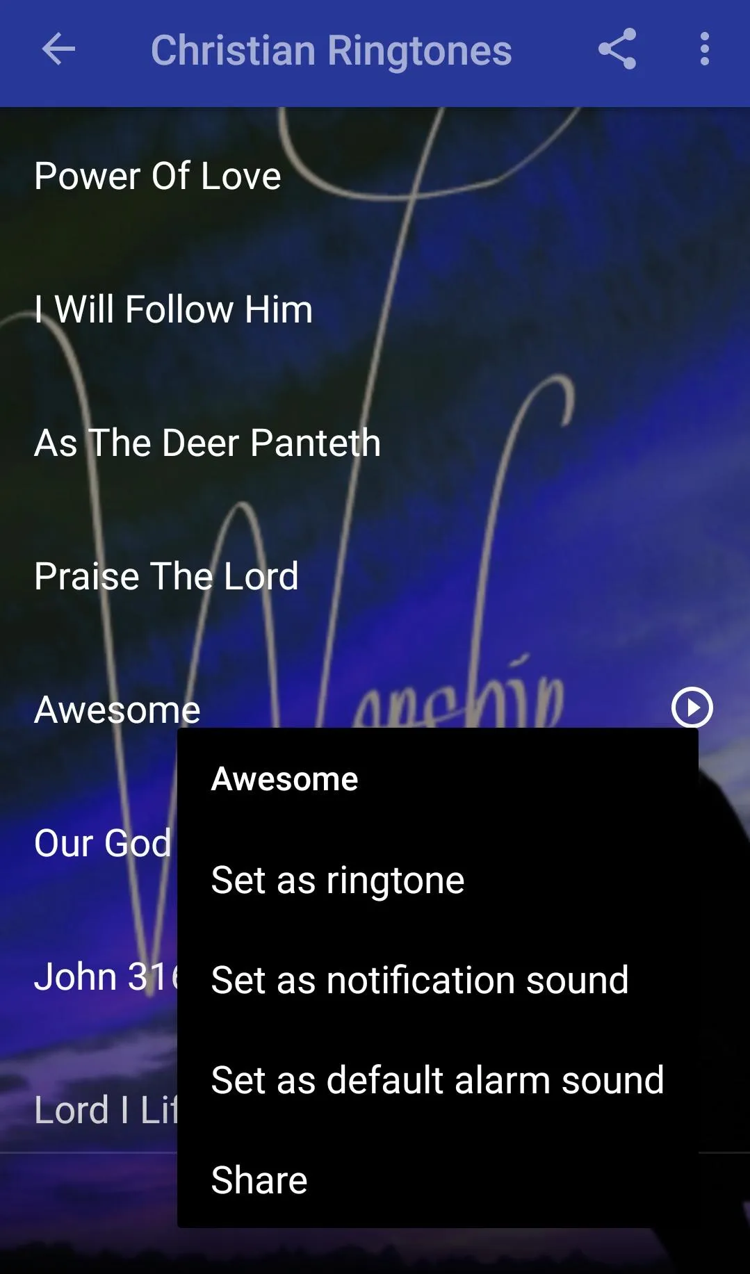 Christian Ringtones | Indus Appstore | Screenshot