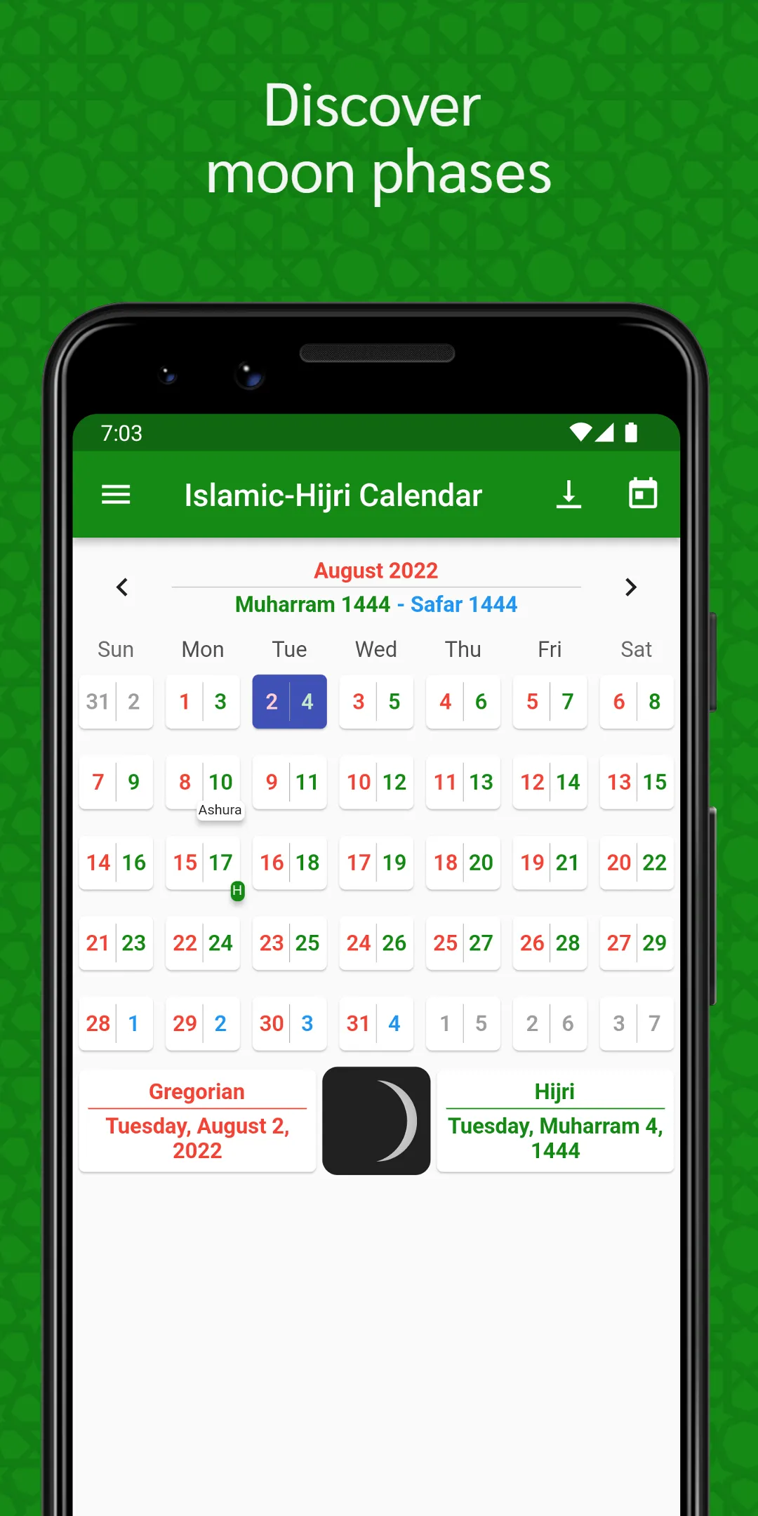 Islamic Hijri Calendar | Indus Appstore | Screenshot