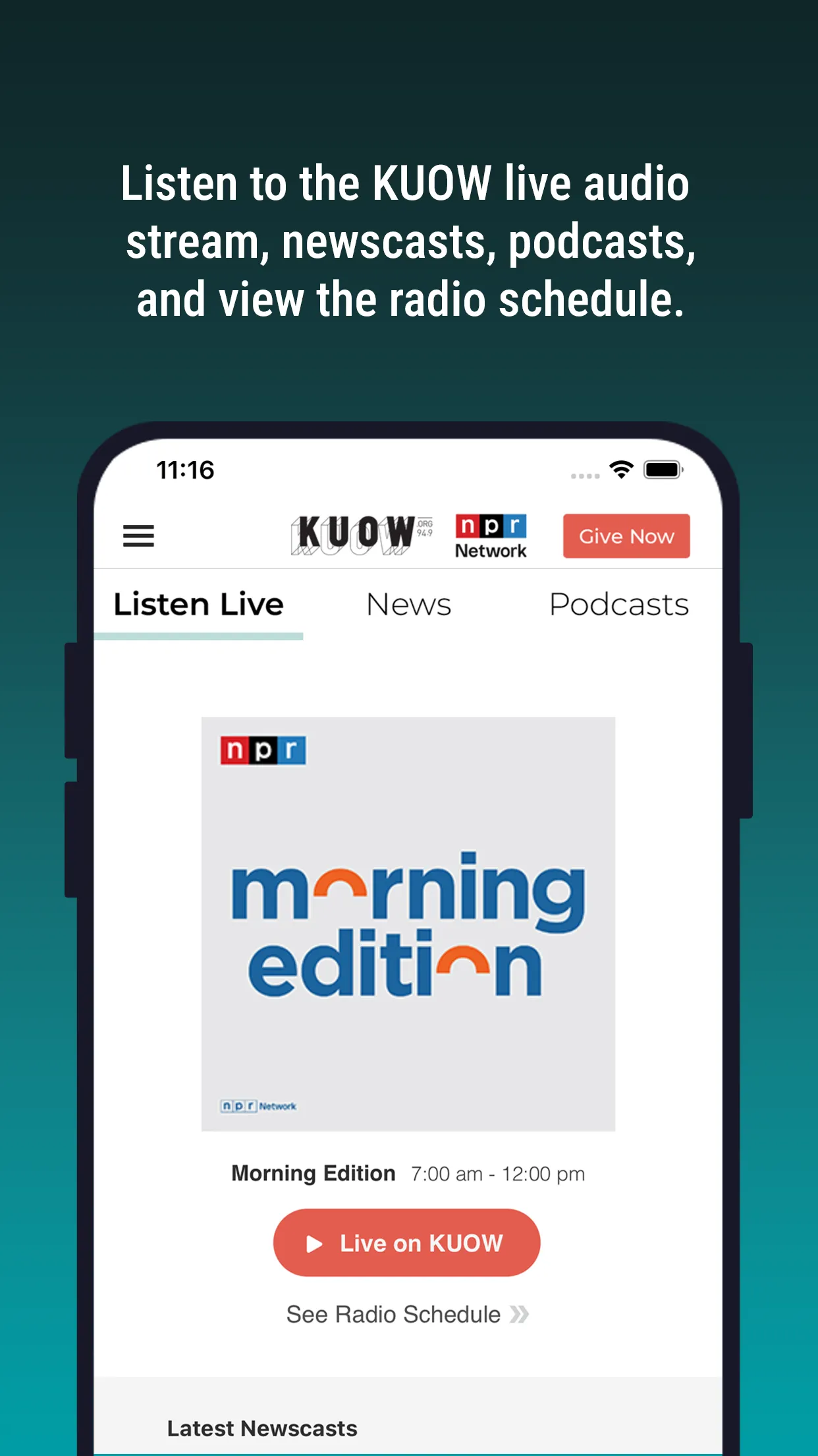 KUOW Puget Sound Public Radio | Indus Appstore | Screenshot