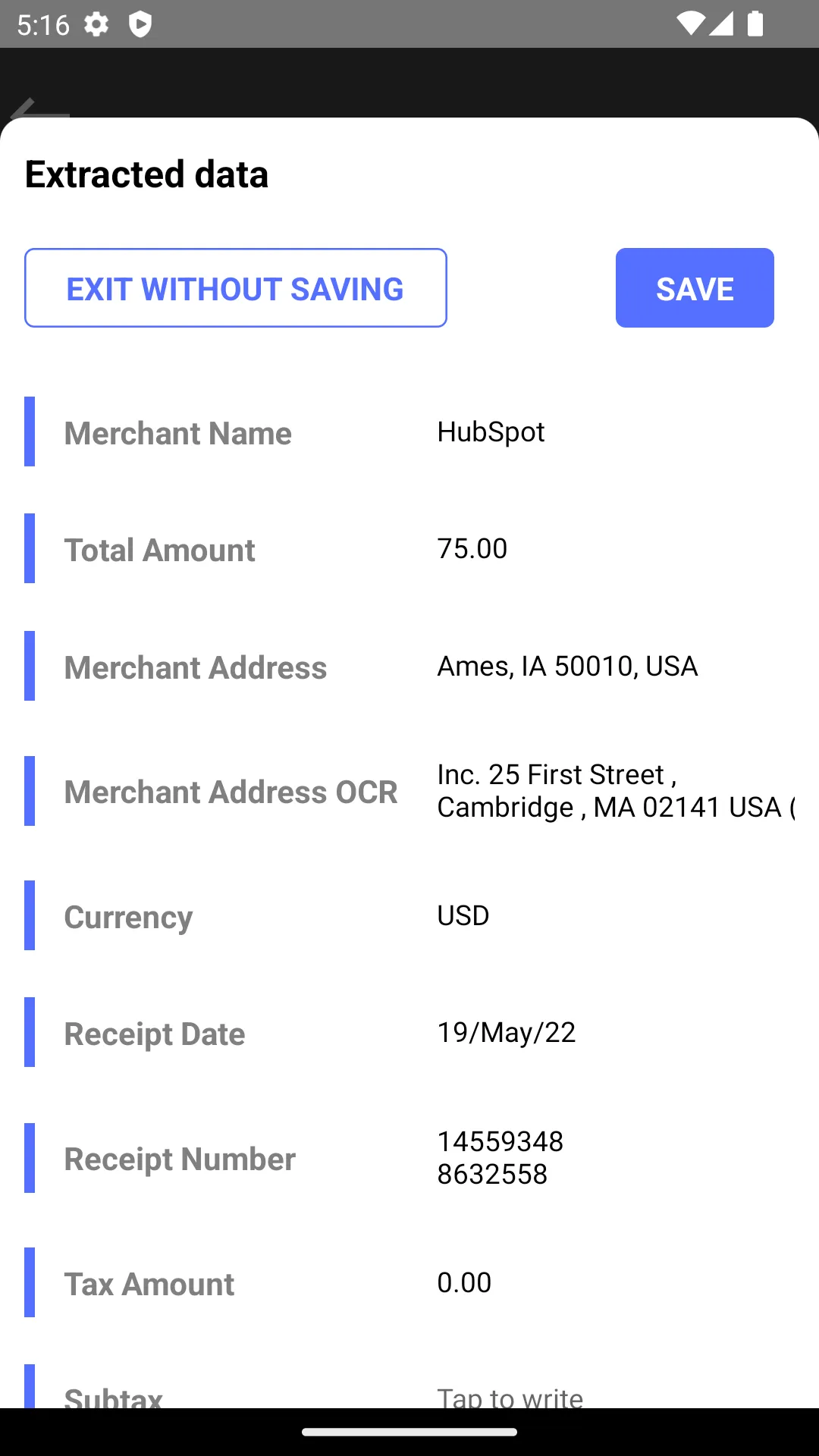 Nanonets Receipts & Expenses | Indus Appstore | Screenshot