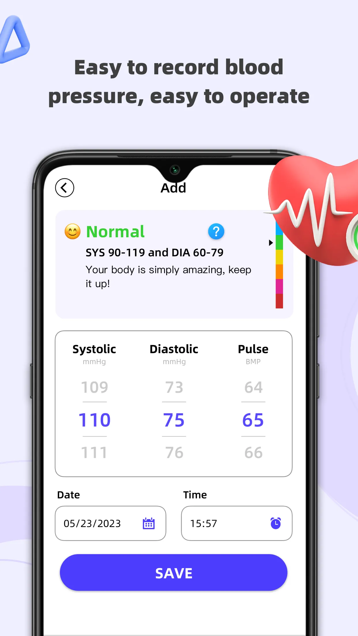 Handy Blood Pressure-BP Health | Indus Appstore | Screenshot