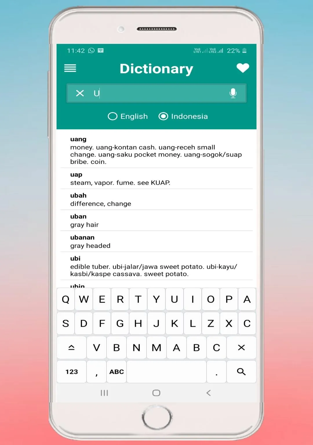 English Indonesia Dictionary | Indus Appstore | Screenshot