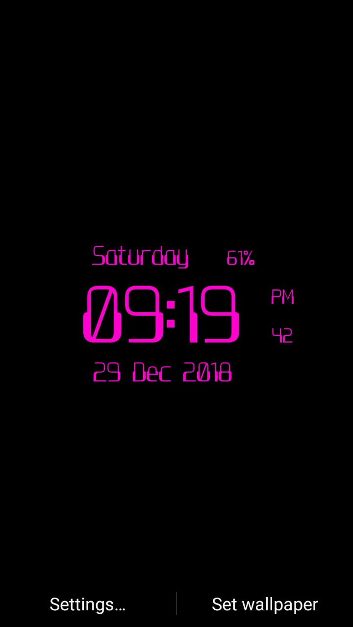 Digital Clock Live Wallpaper | Indus Appstore | Screenshot