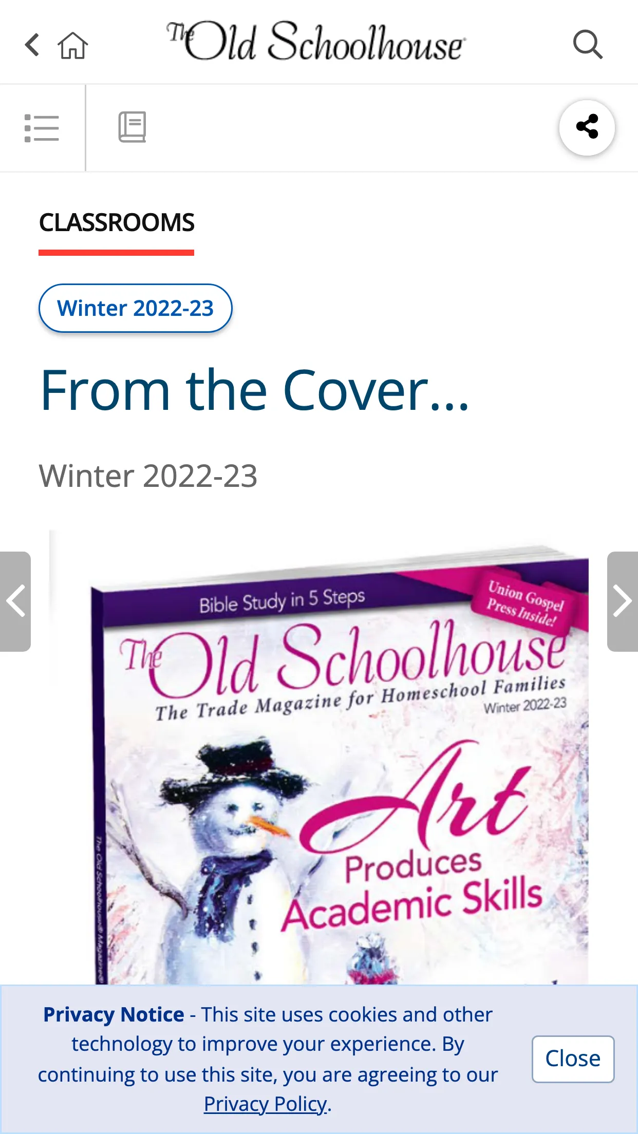 The Old Schoolhouse Magazine | Indus Appstore | Screenshot