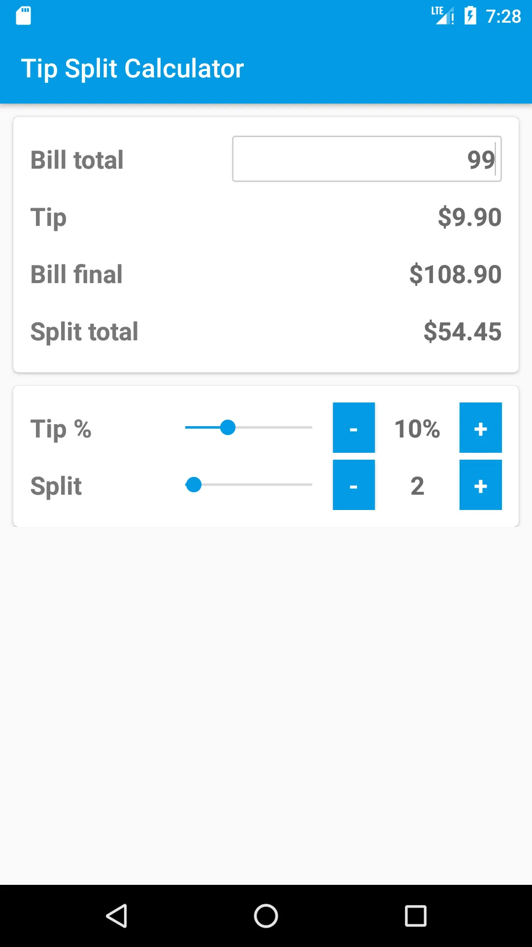 Tip Split Calculator | Indus Appstore | Screenshot