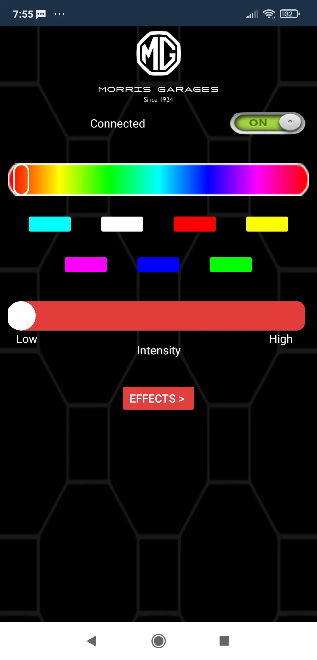 MG Motor Ambient Mood Lamp | Indus Appstore | Screenshot