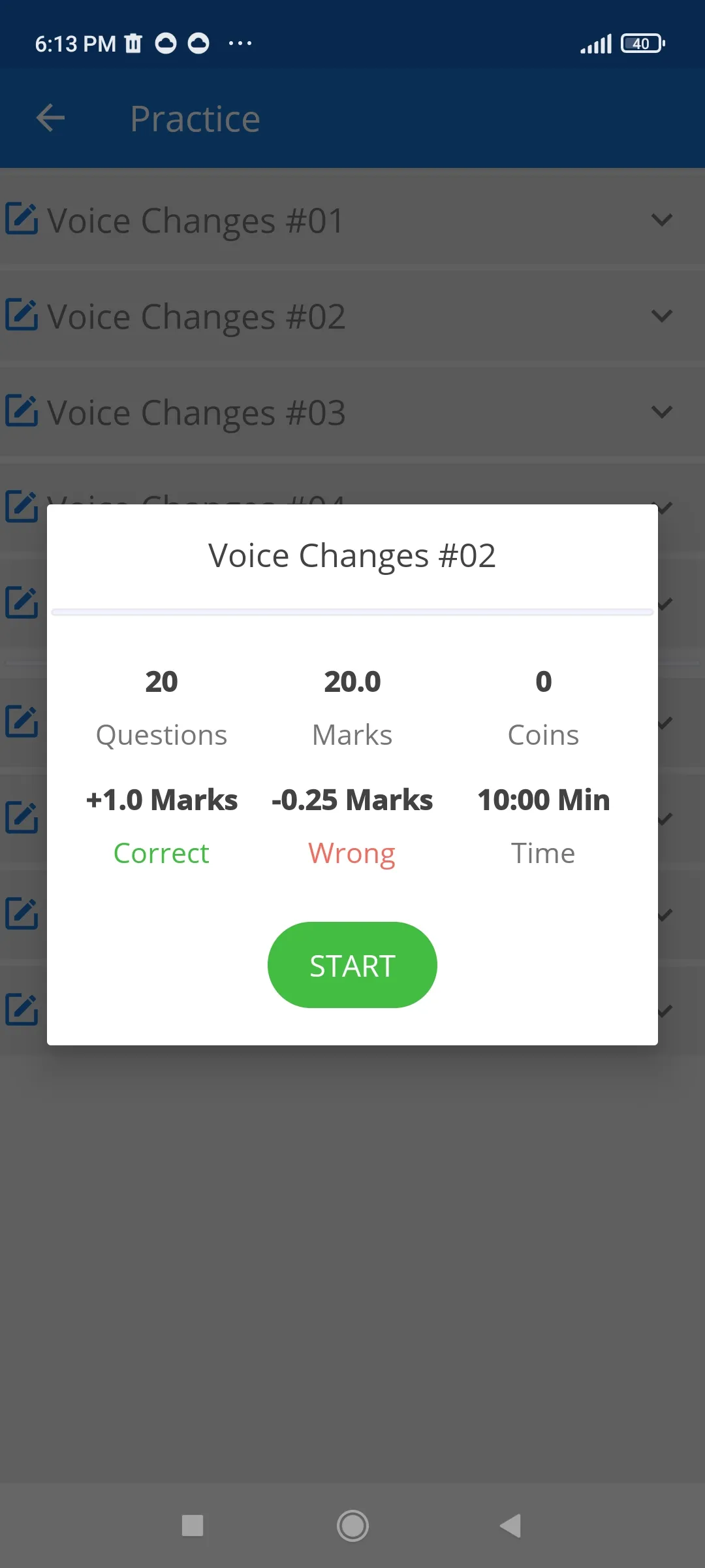 Active and Passive Voice Quiz | Indus Appstore | Screenshot