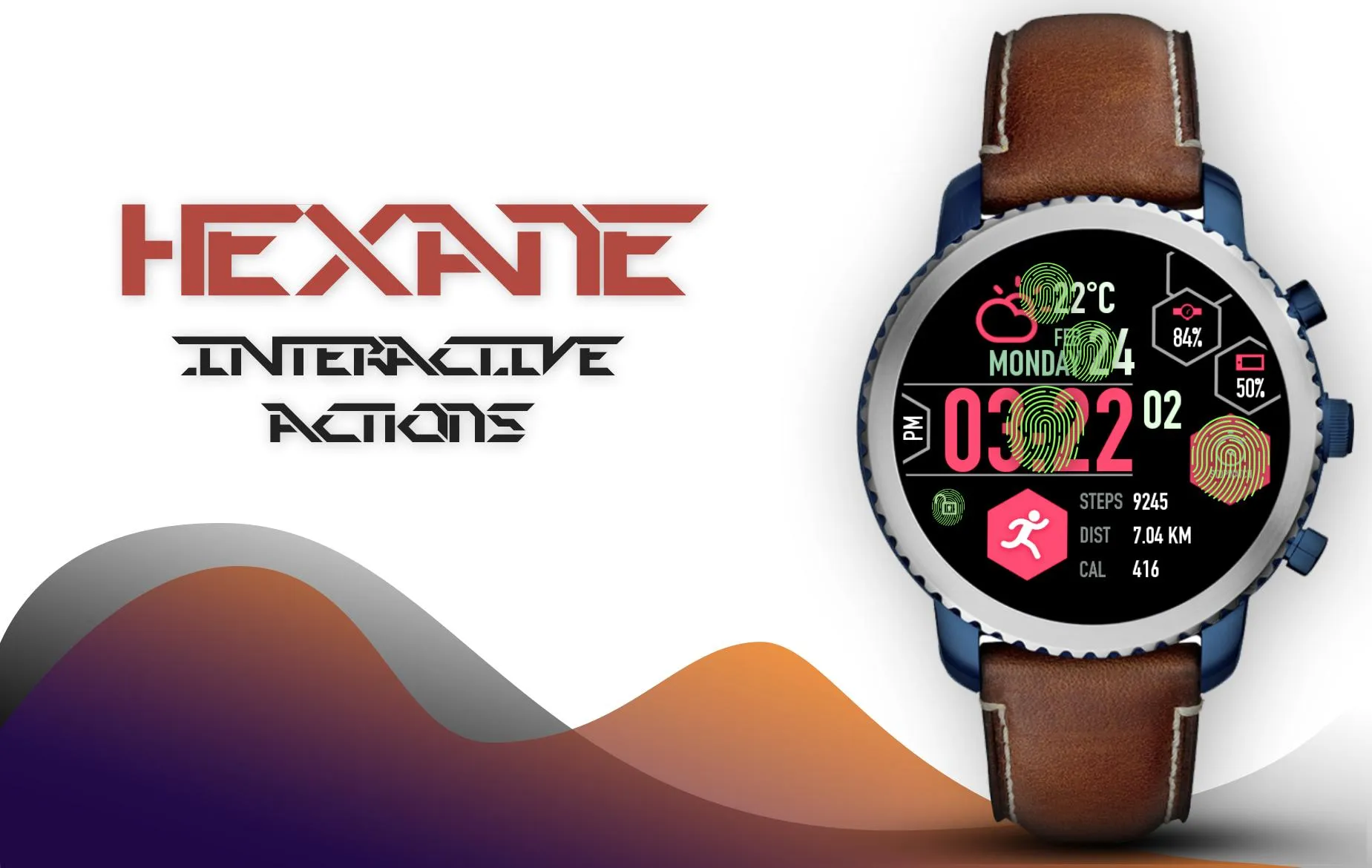 Hexane Digital Watch Face | Indus Appstore | Screenshot