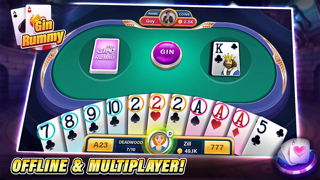 Gin Rummy Offline Classic Game | Indus Appstore | Screenshot