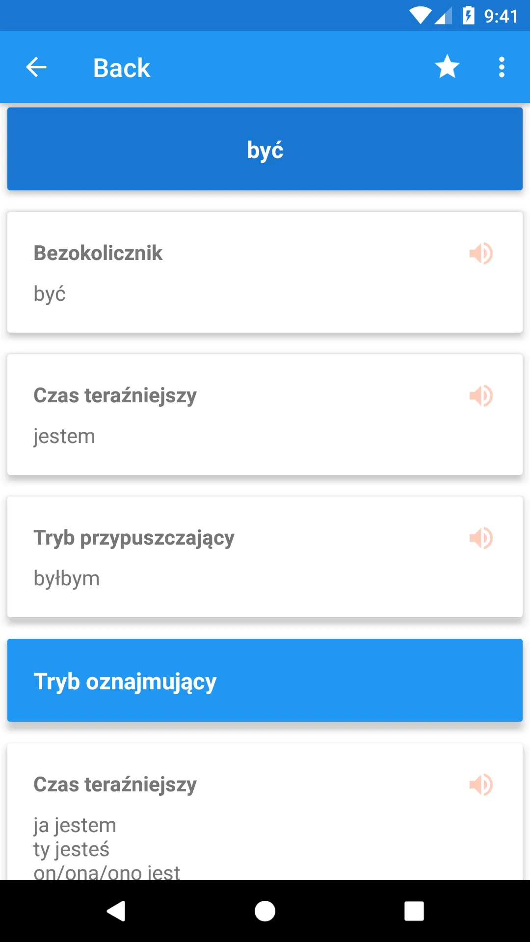 Polish Conjugation | Indus Appstore | Screenshot