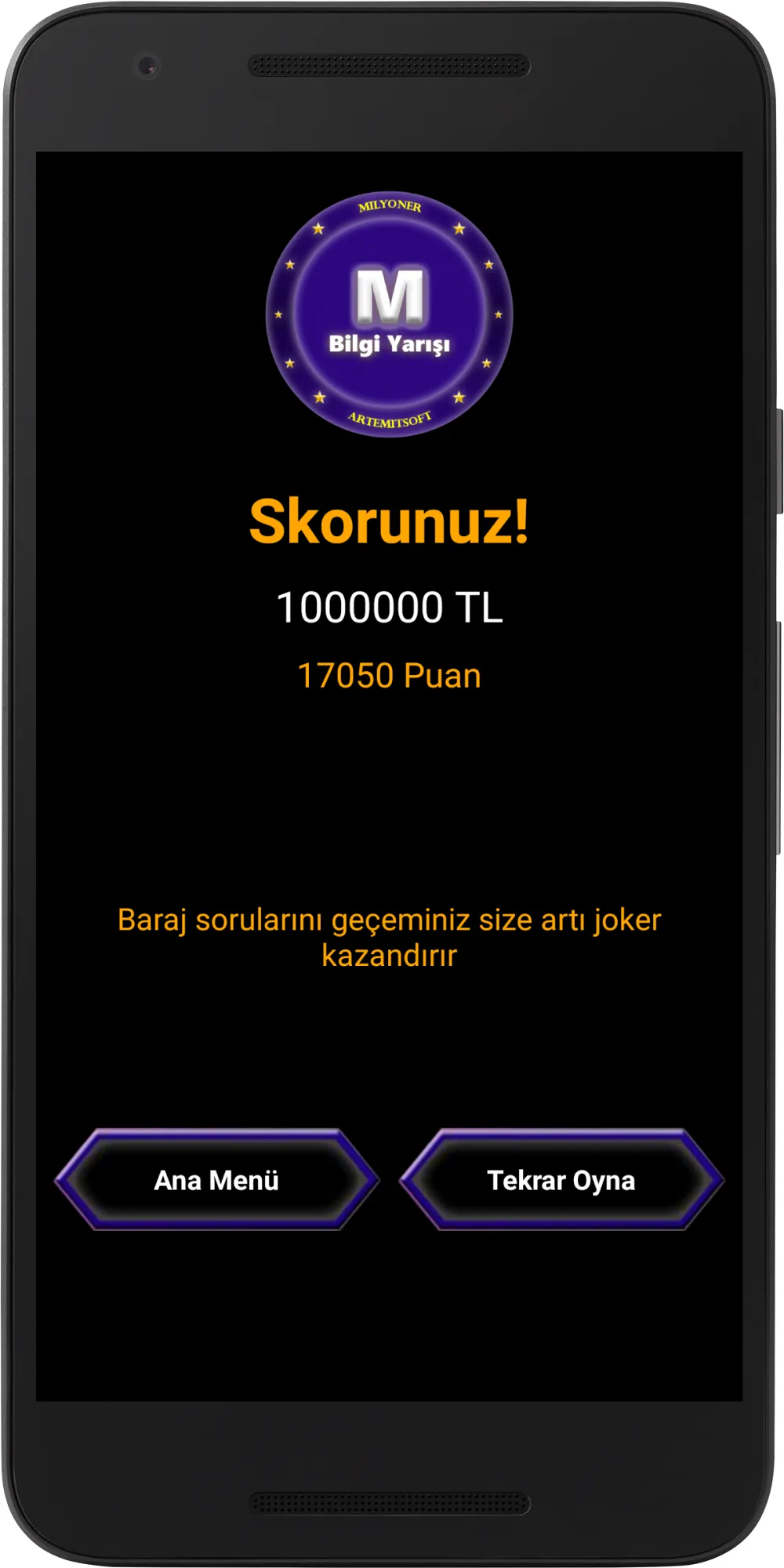 Milyoner Bilgi Yarışması | Indus Appstore | Screenshot