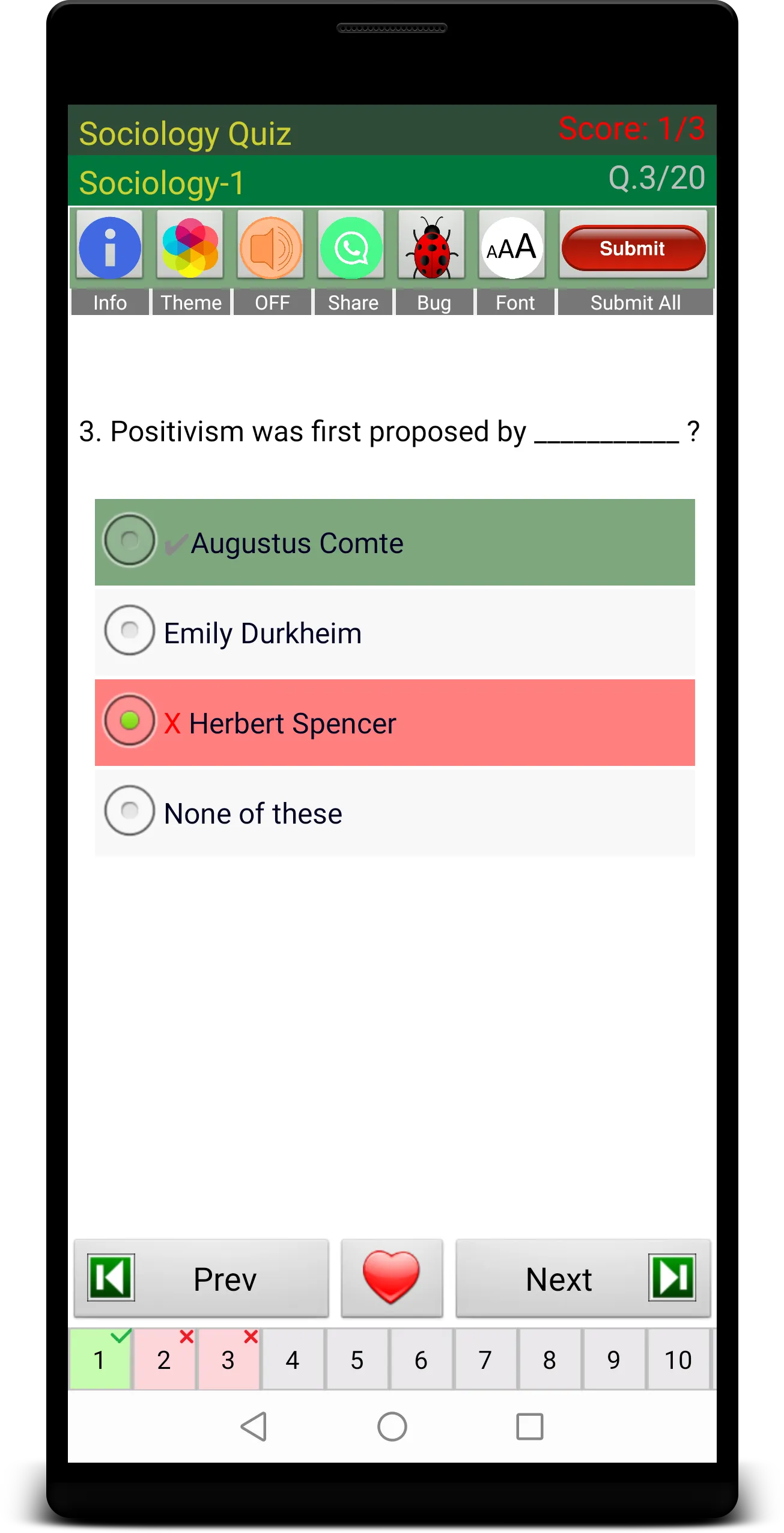 Sociology Quiz | Indus Appstore | Screenshot