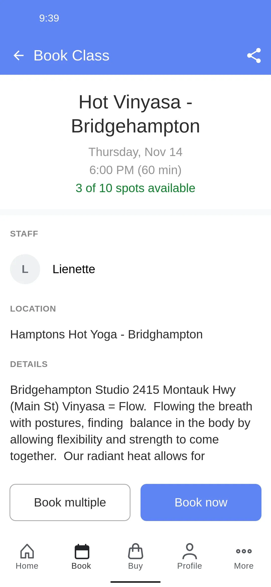 Hamptons Hot Yoga | Indus Appstore | Screenshot