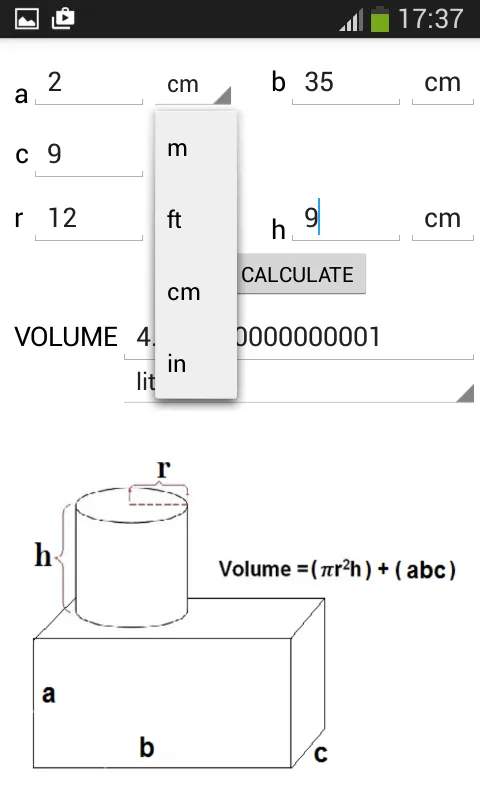 Volume Calculator | Indus Appstore | Screenshot