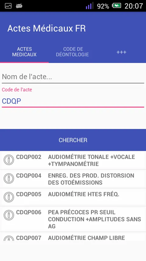 Actes Médicaux Français | Indus Appstore | Screenshot