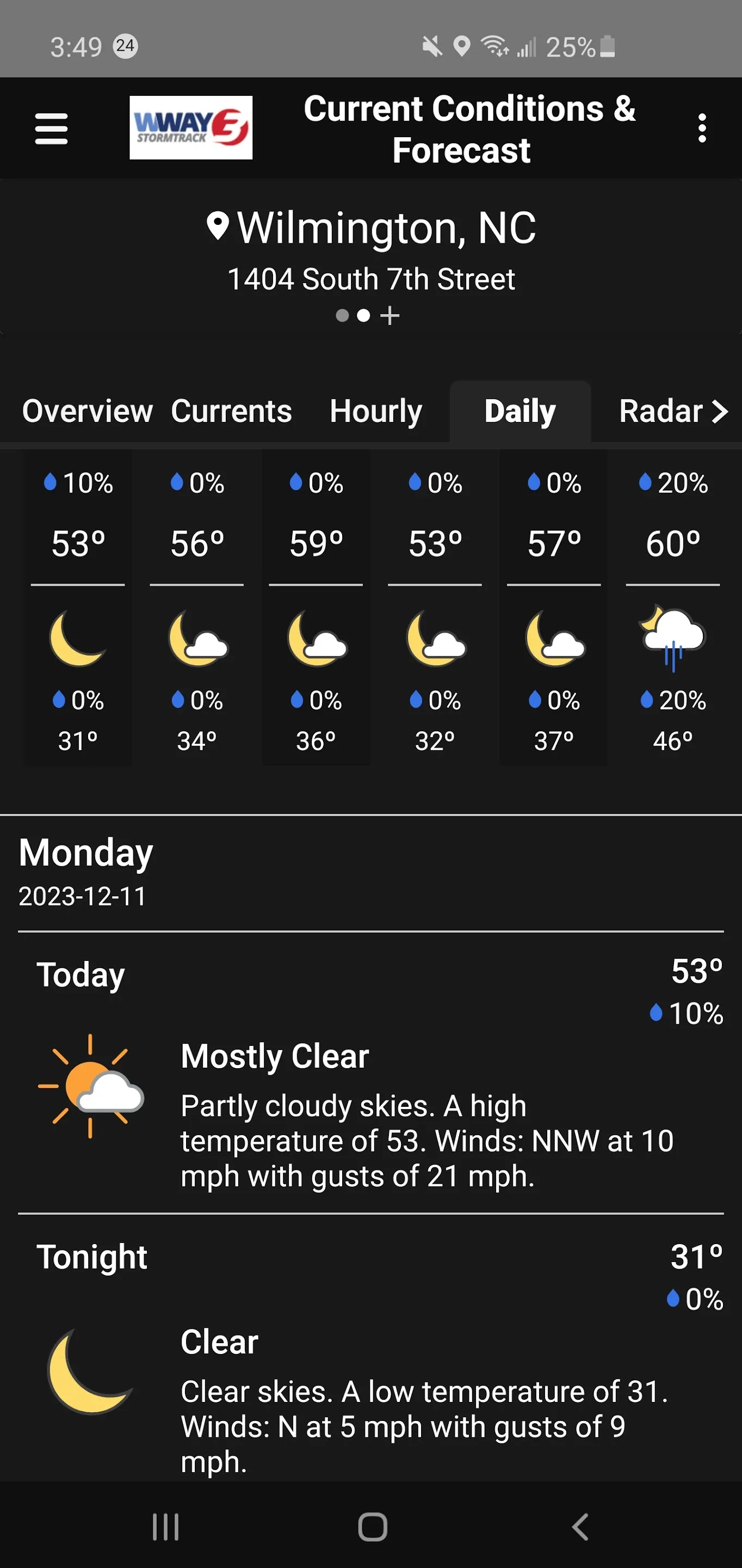 WWAY TV3 StormTrack 3 Weather | Indus Appstore | Screenshot