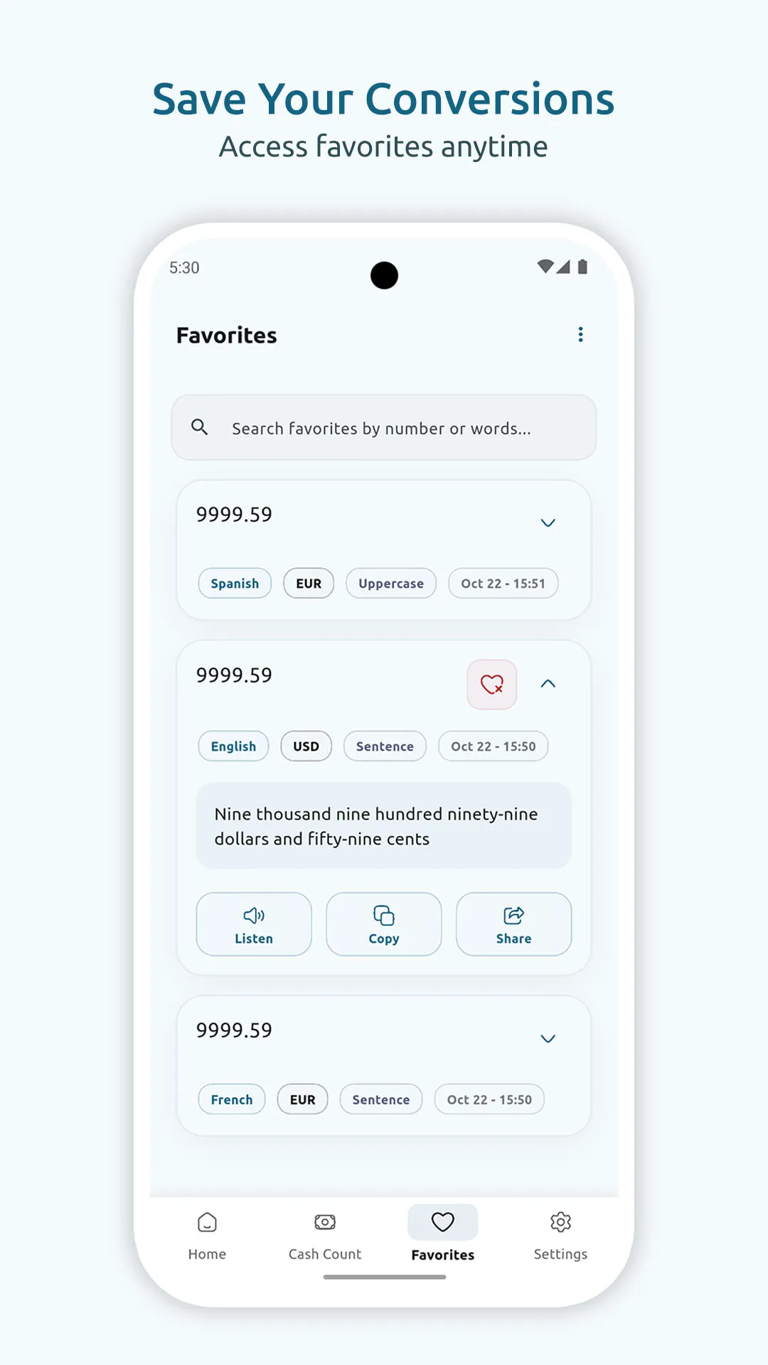 Numbers to Words & Cash | Indus Appstore | Screenshot
