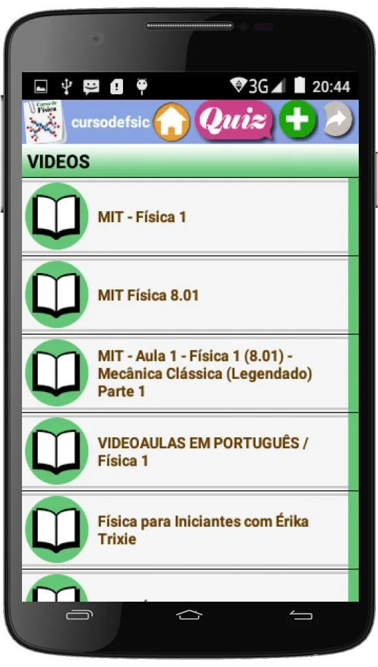 Curso de Física (português) | Indus Appstore | Screenshot