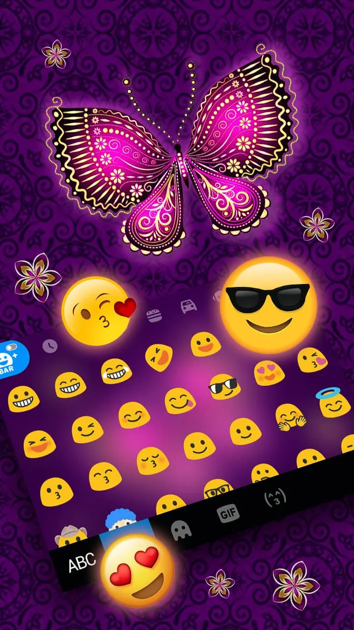 Purple Butterflies Theme | Indus Appstore | Screenshot