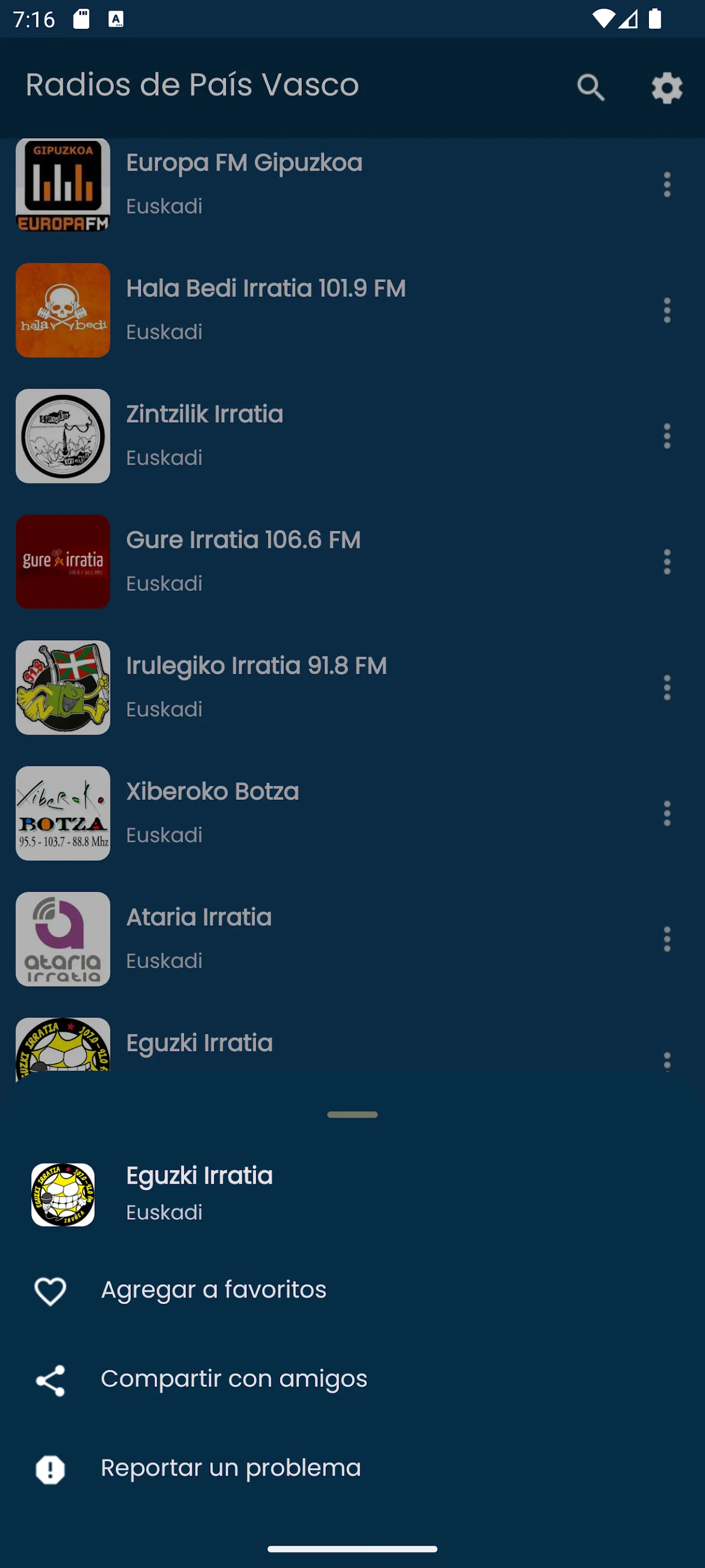 Radios from Basque Country | Indus Appstore | Screenshot