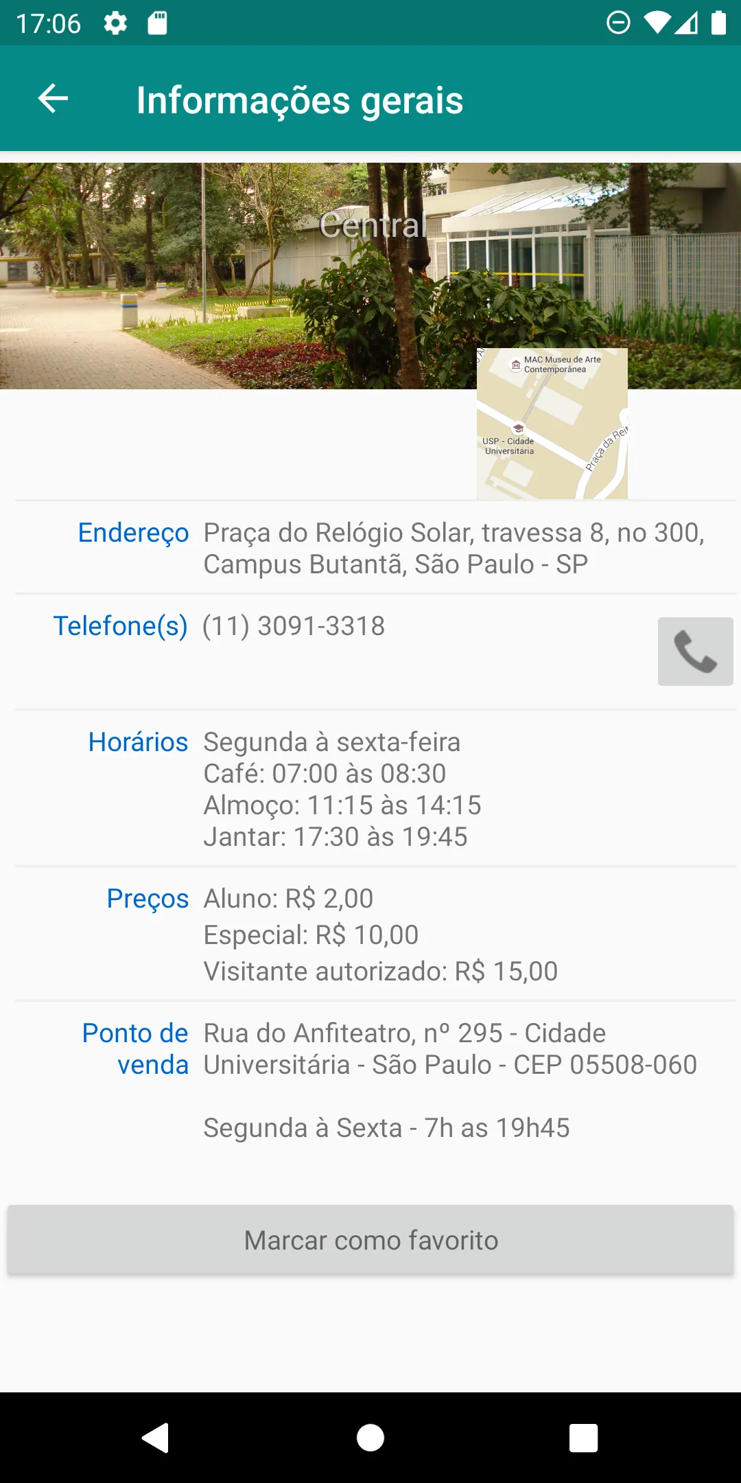 Cardápio+ USP | Indus Appstore | Screenshot