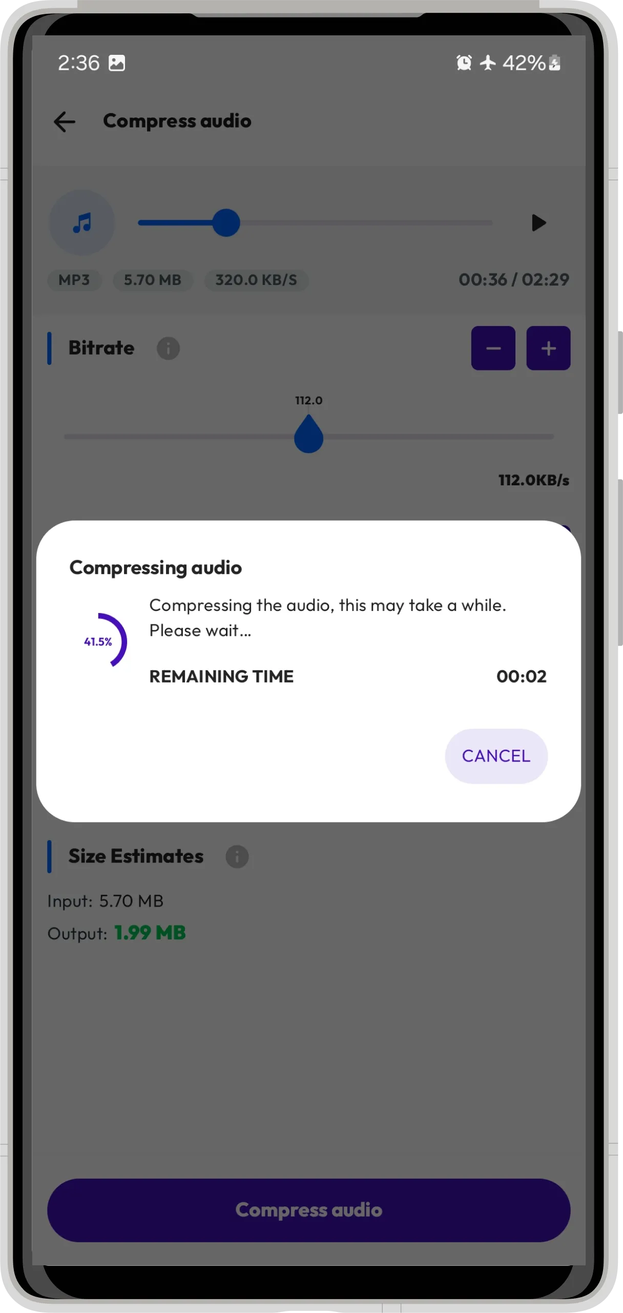 Audio Compressor | Indus Appstore | Screenshot