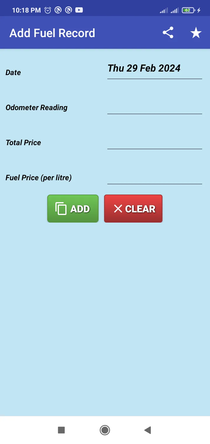 Fuel Log | Mileage Calculator | Indus Appstore | Screenshot