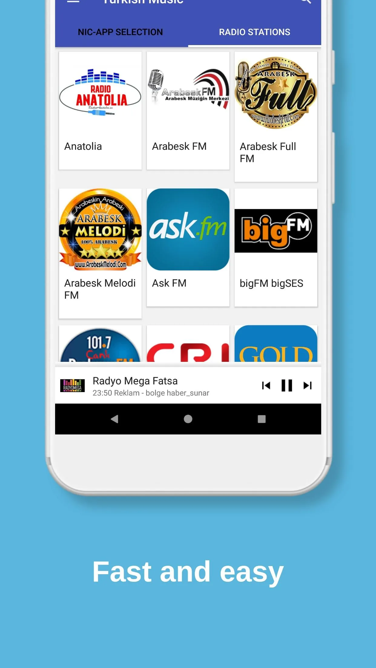 Turkish Music. Radio stations. | Indus Appstore | Screenshot