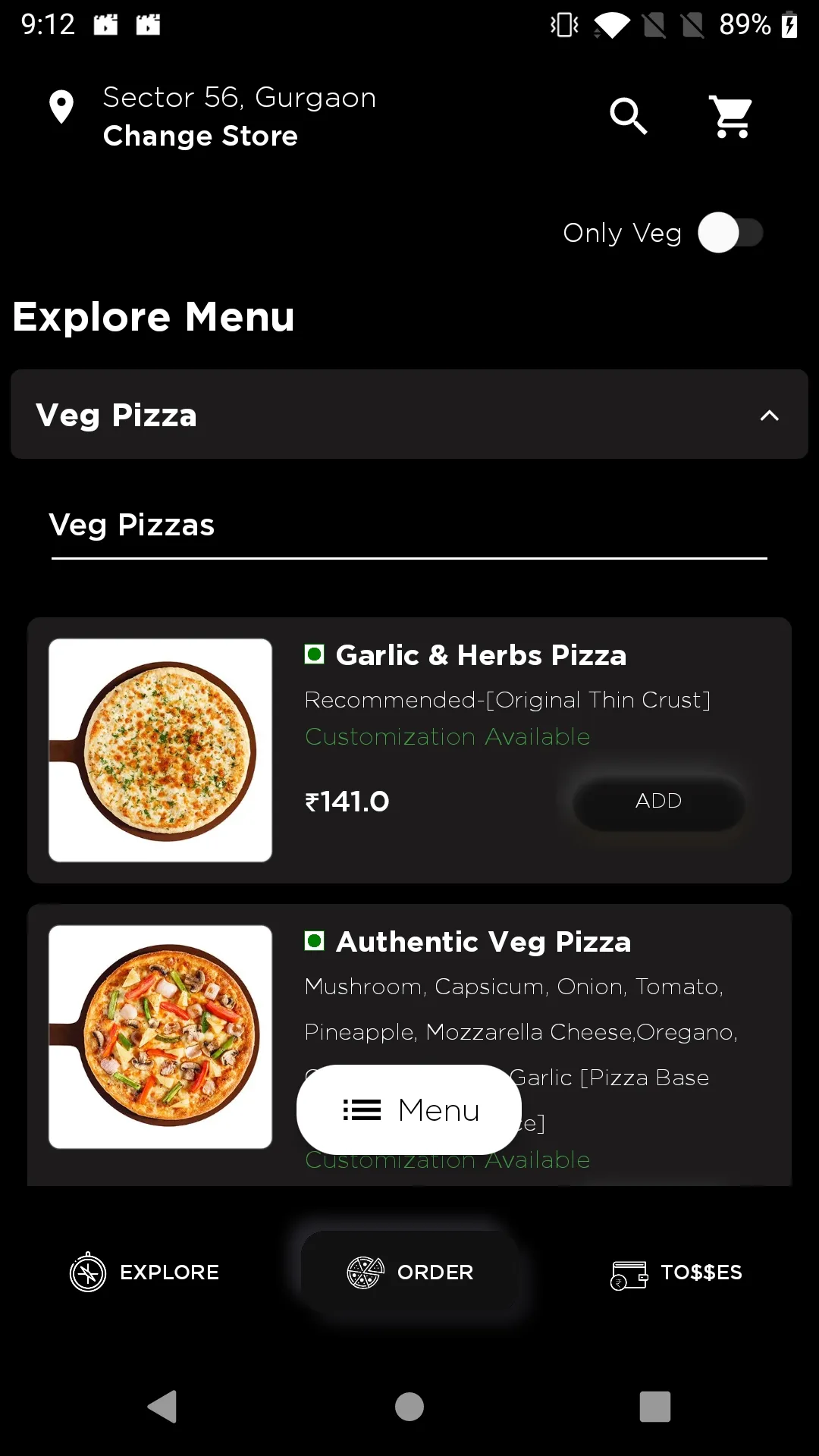 Tossin Pizza Online Delivery | Indus Appstore | Screenshot