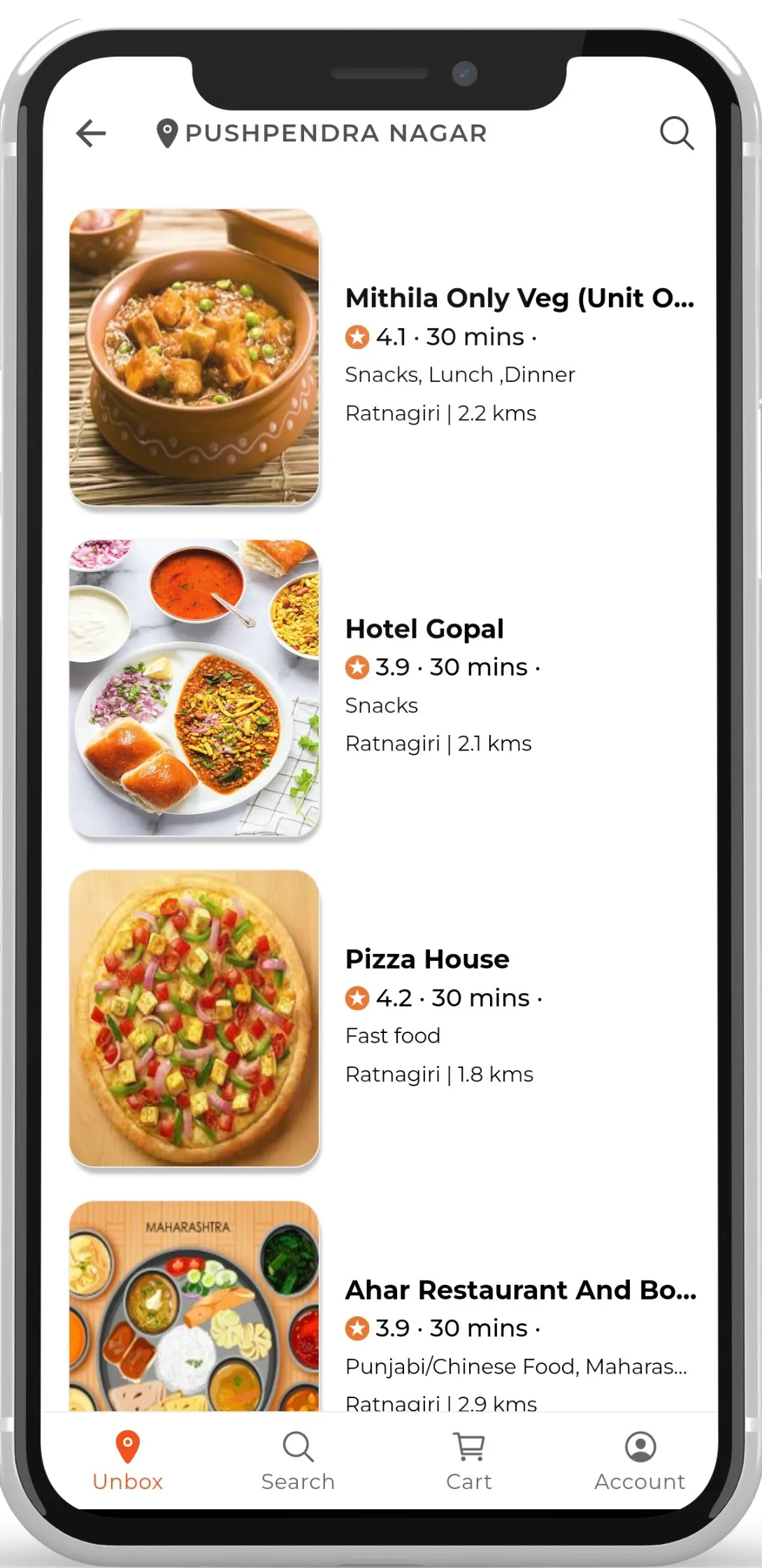 Unbox : Food & Online Delivery | Indus Appstore | Screenshot