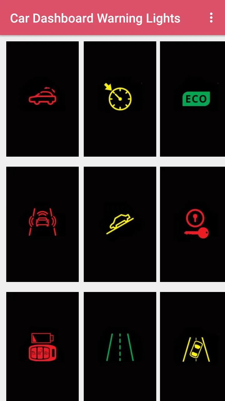 Car Dashboard Warning Lights | Indus Appstore | Screenshot