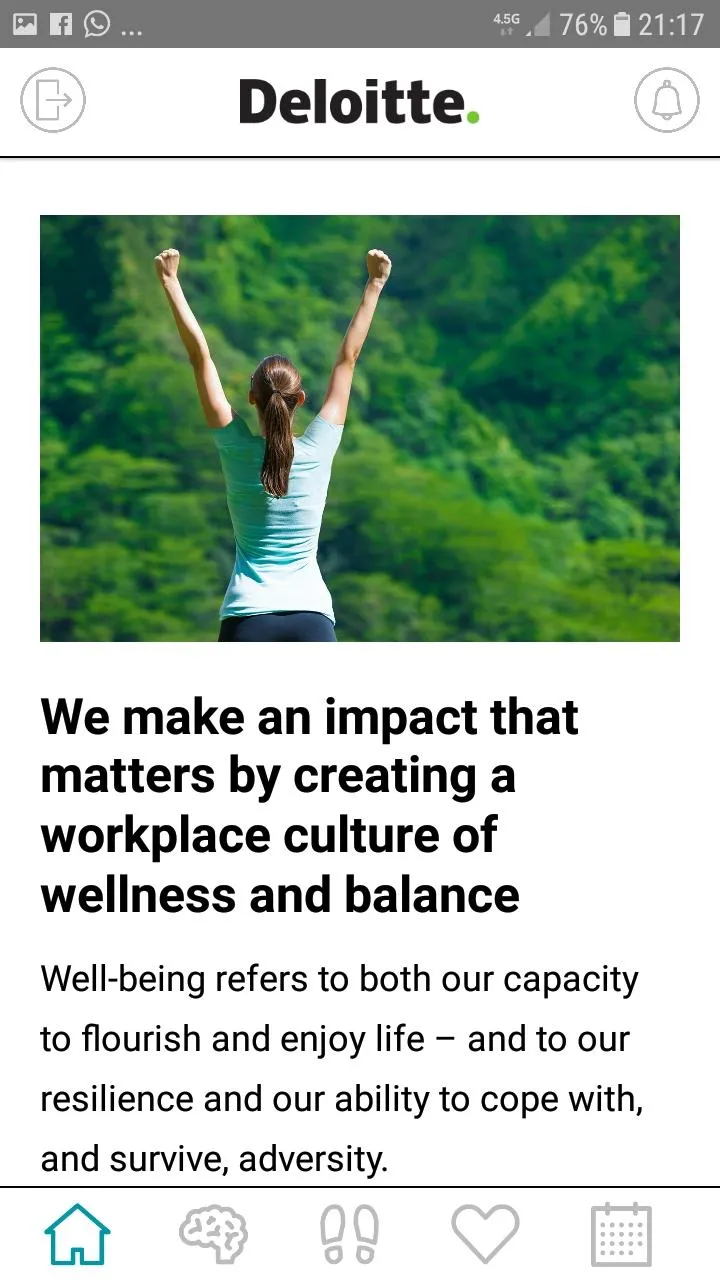 Deloitte Wellbeing | Indus Appstore | Screenshot