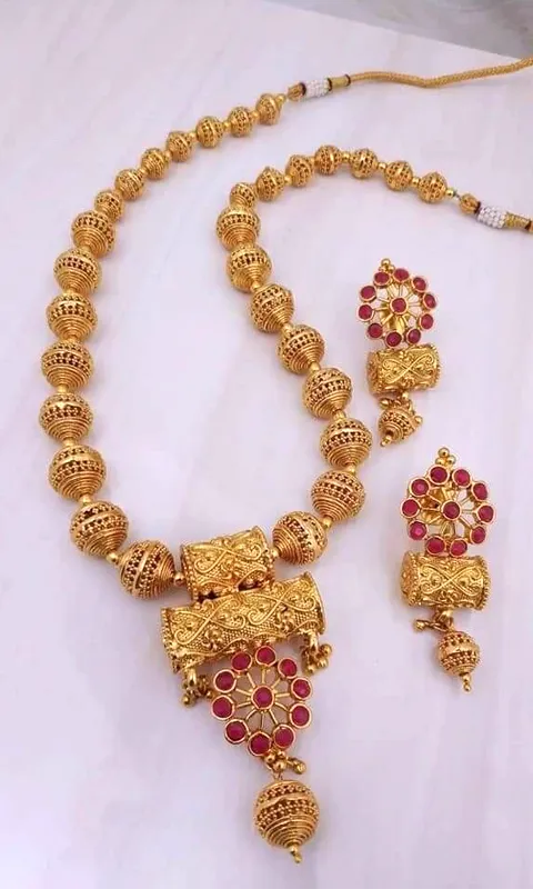 Gold Haram Necklace Collection | Indus Appstore | Screenshot