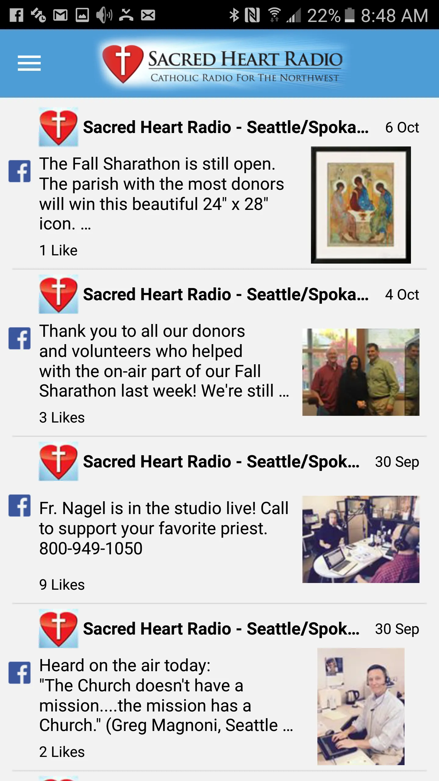 Sacred Heart Radio | Indus Appstore | Screenshot