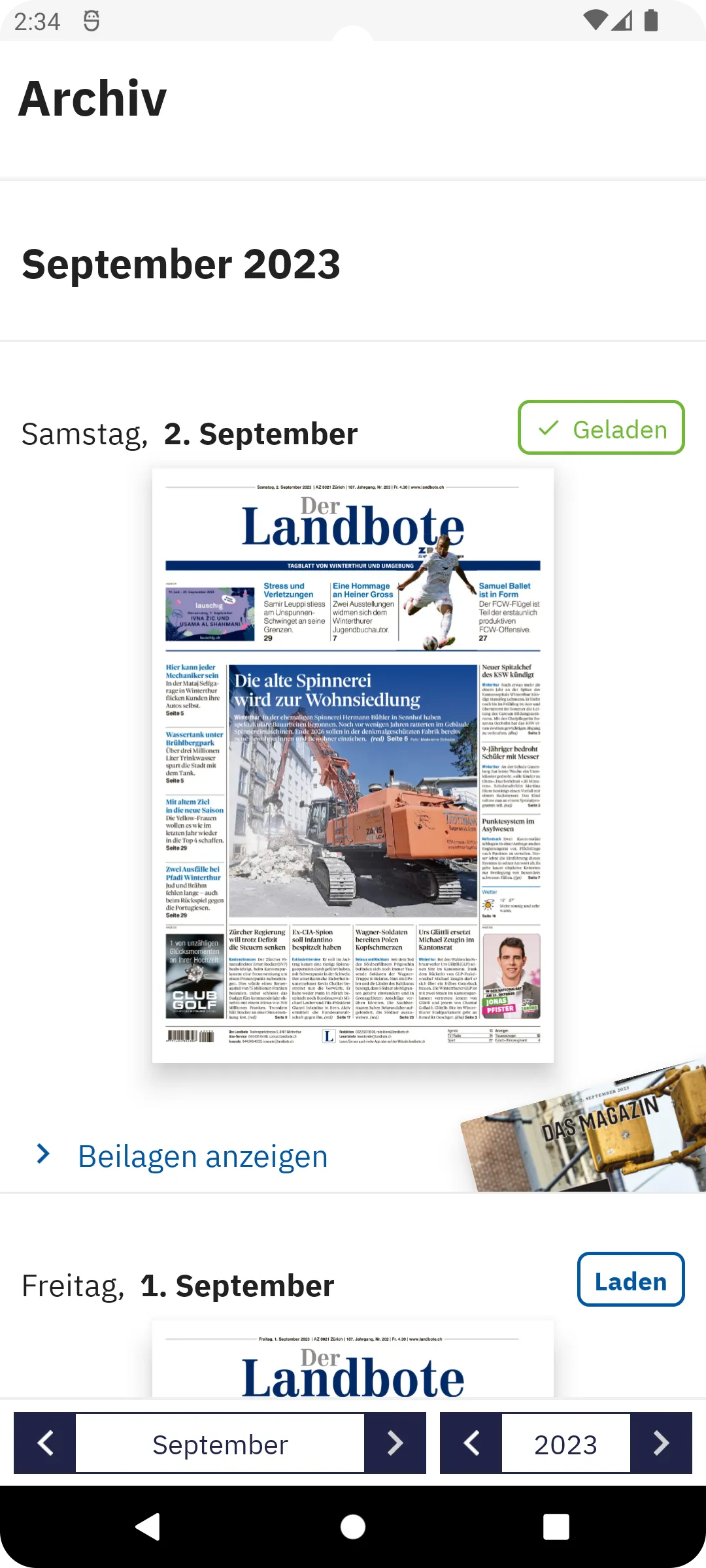 Der Landbote E-Paper | Indus Appstore | Screenshot