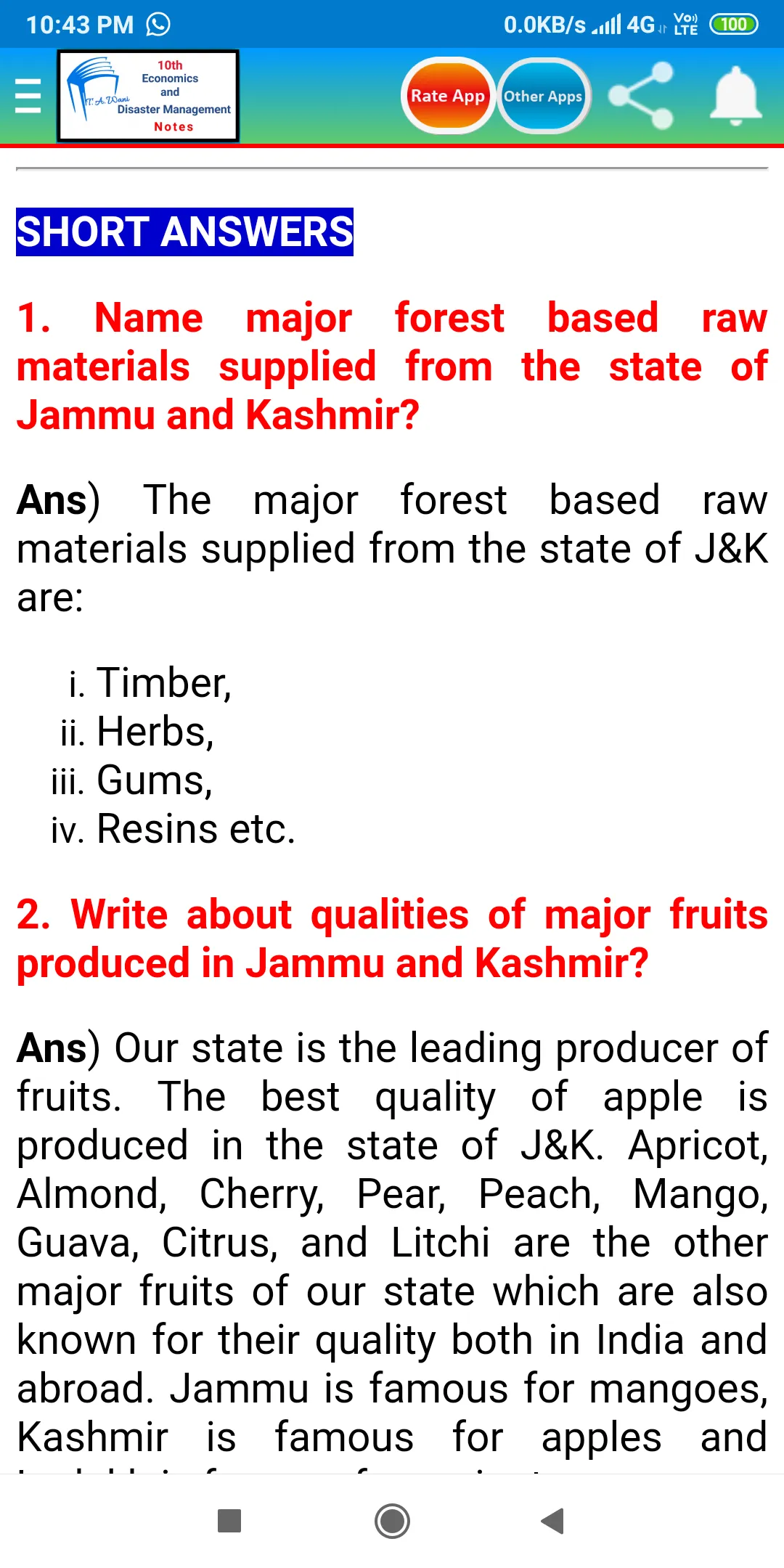 10th Economics & Disaster Mgmt | Indus Appstore | Screenshot