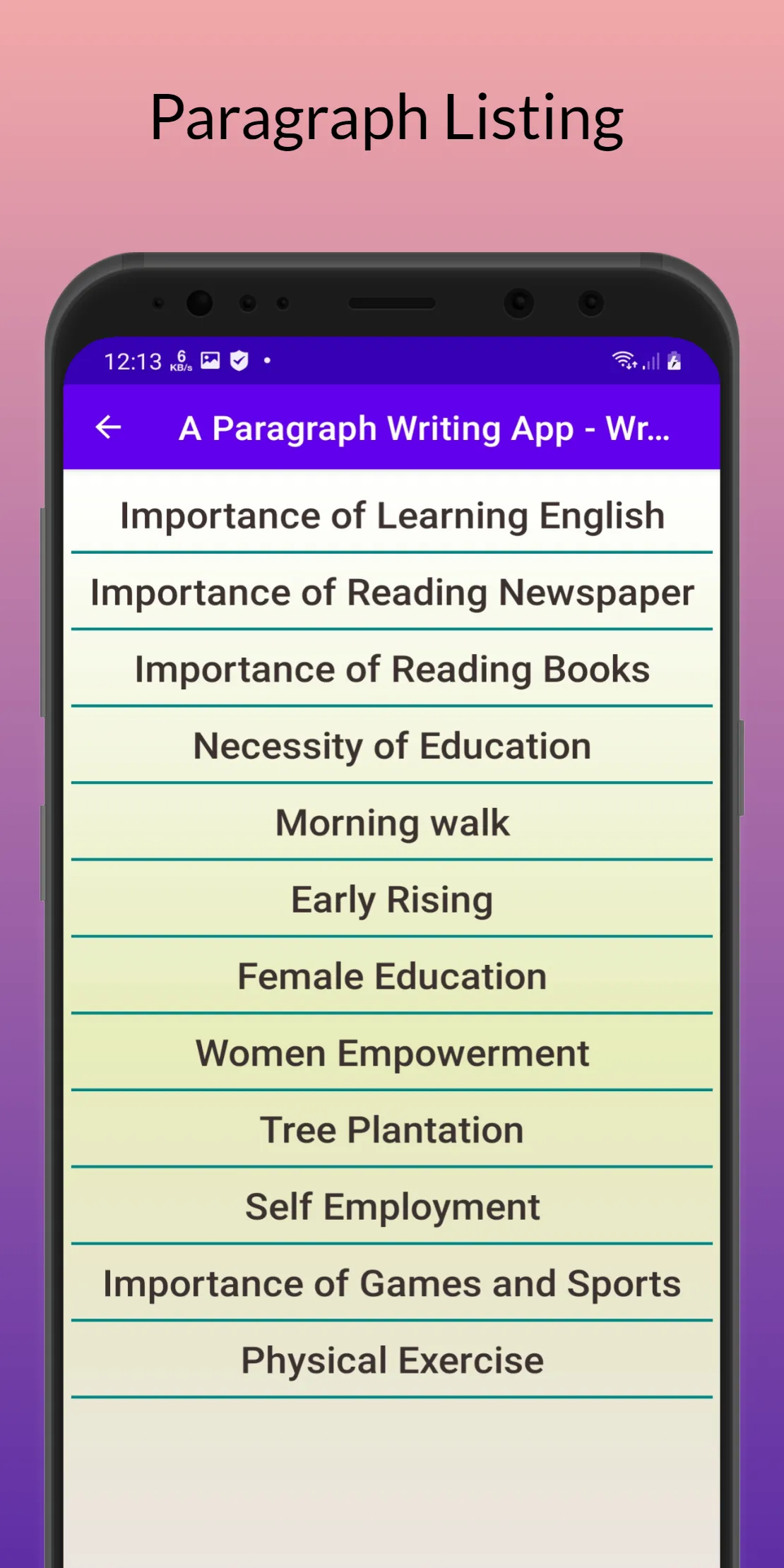 Paragraph Writing প্যারাগ্রাফ | Indus Appstore | Screenshot